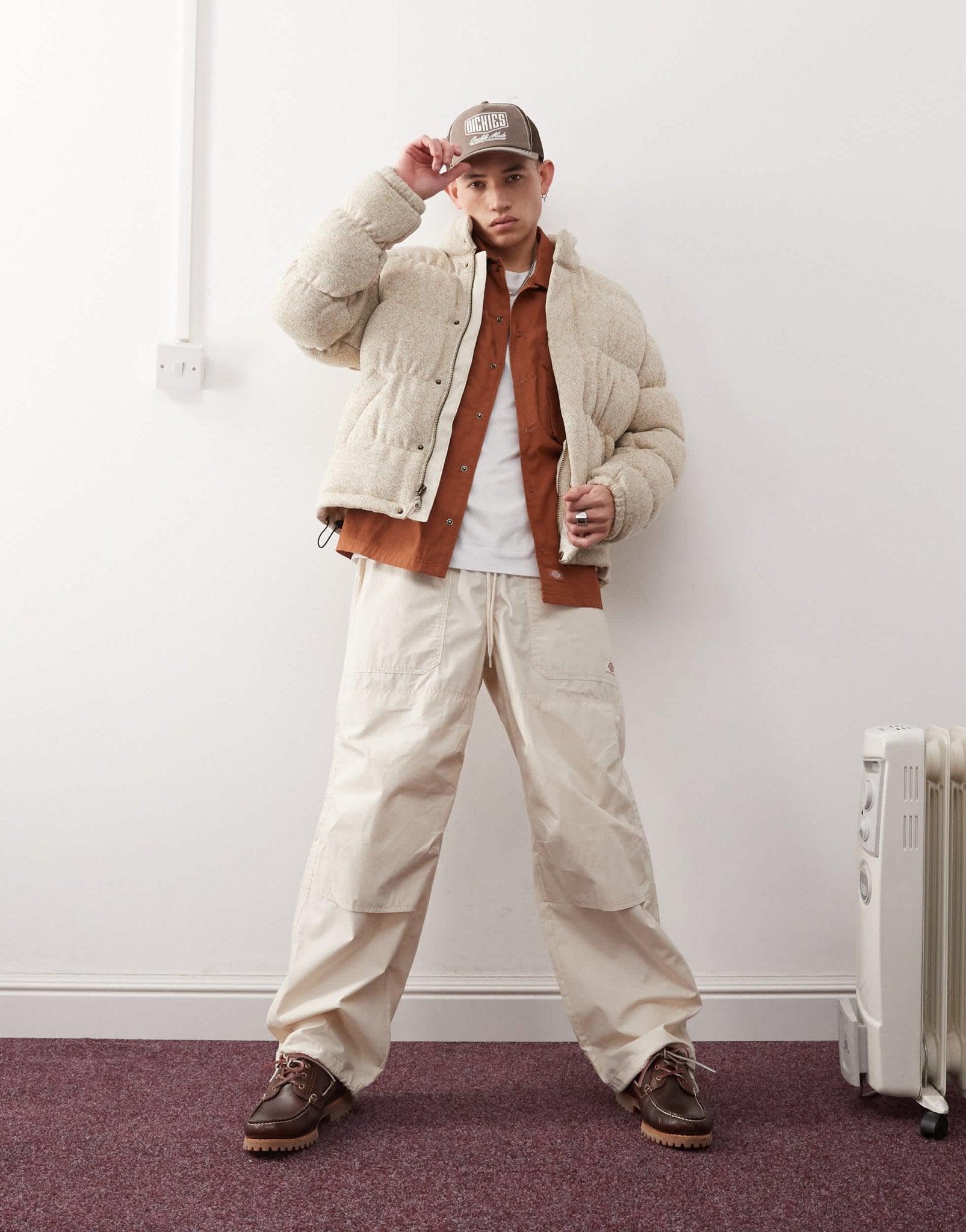 Dickies Baker puffer coat in off white - ASOS Sample Sale EU Store