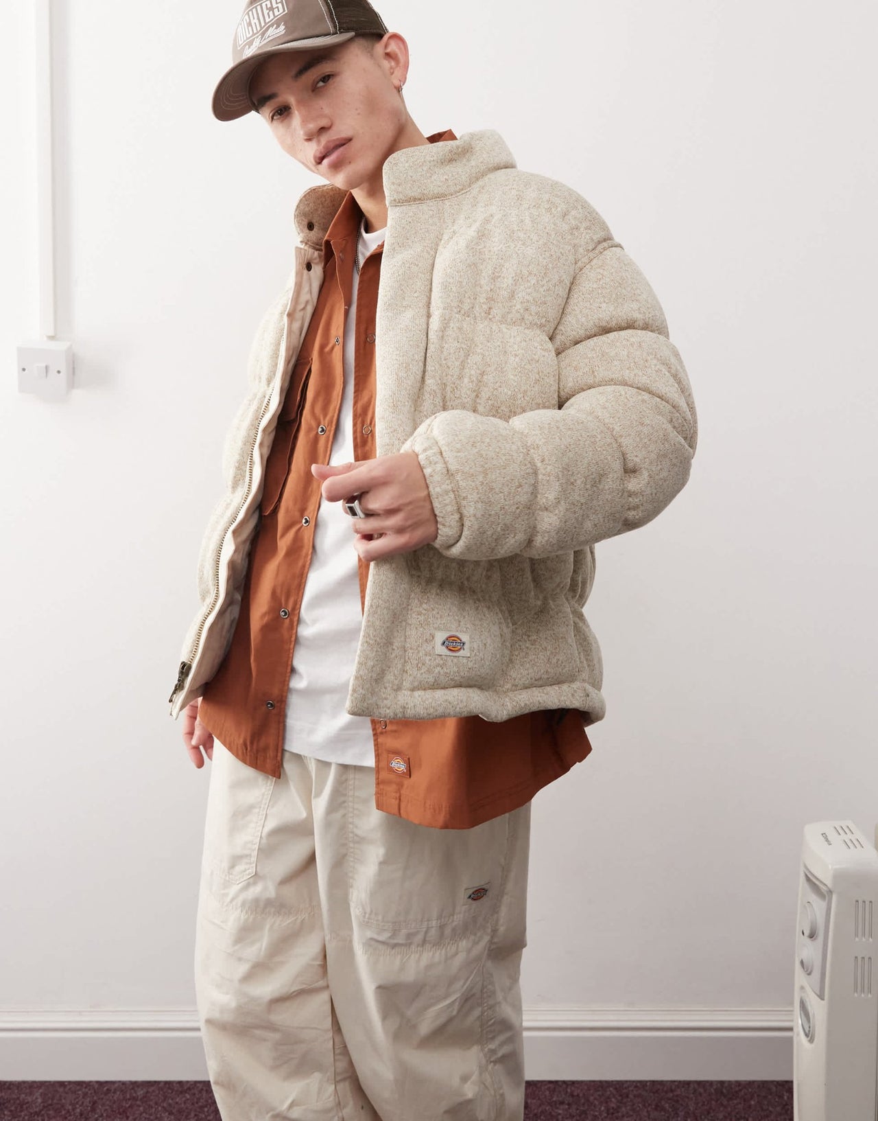 Dickies Baker puffer coat in off white - ASOS Sample Sale EU Store