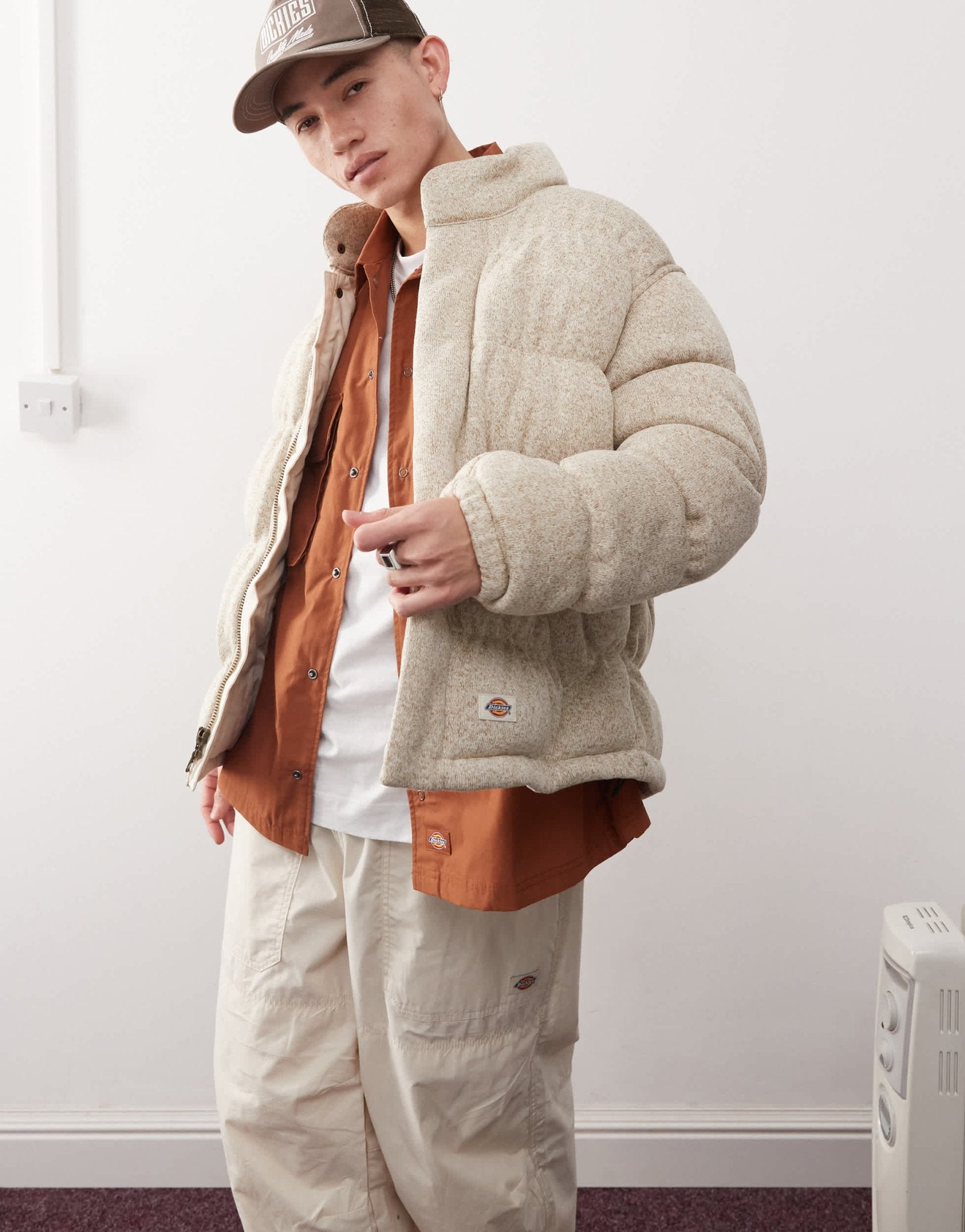 Dickies Baker puffer coat in off white - ASOS Sample Sale EU Store