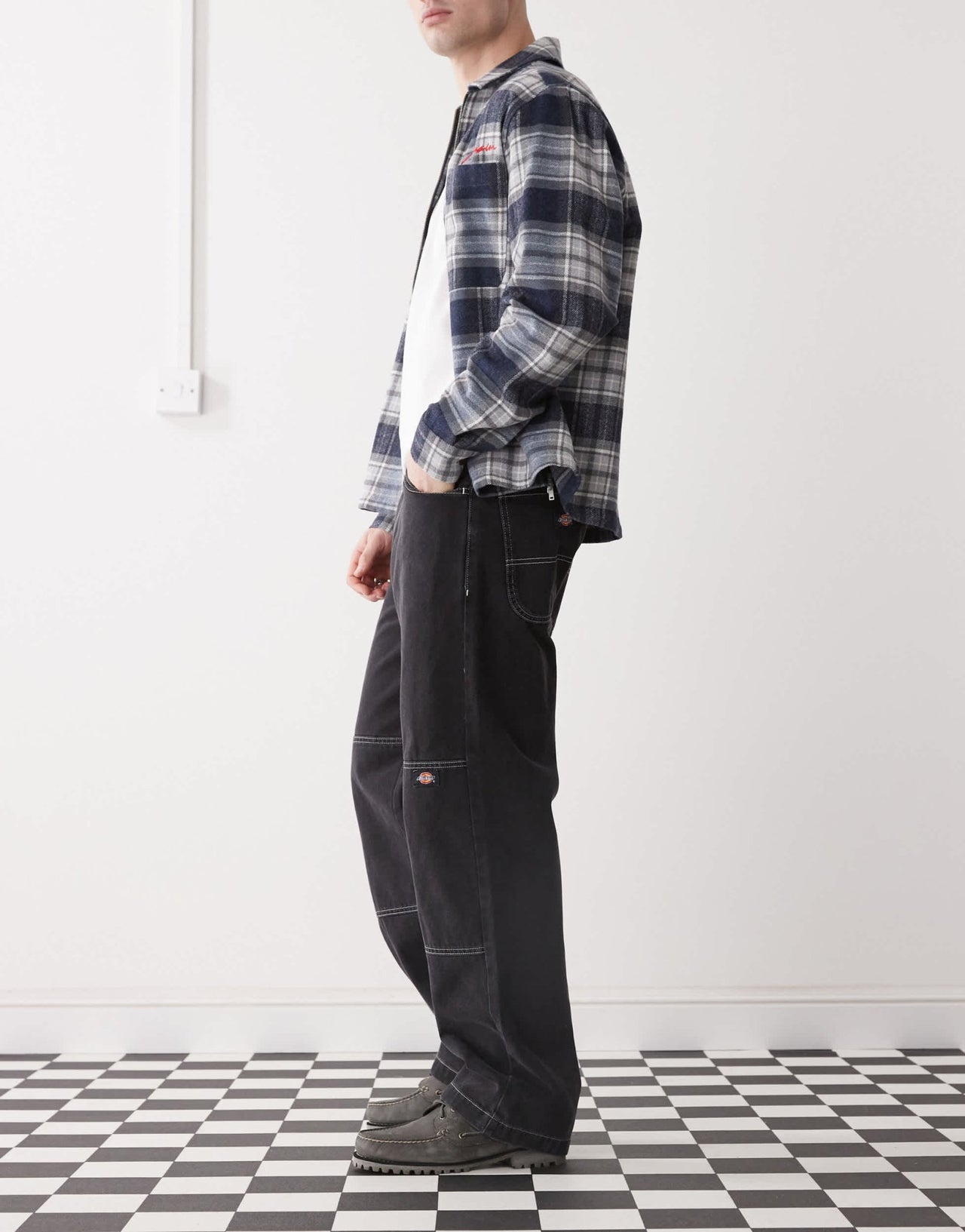 Dickies double knee baggy denim jeans in washed black - ASOS Sample Sale EU Store
