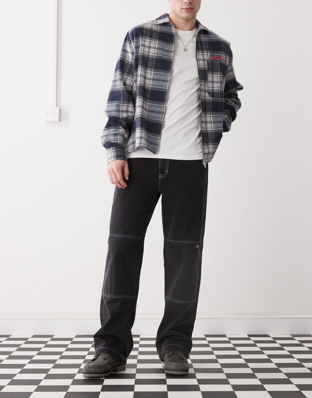 Dickies double knee baggy denim jeans in washed black - ASOS Sample Sale EU Store