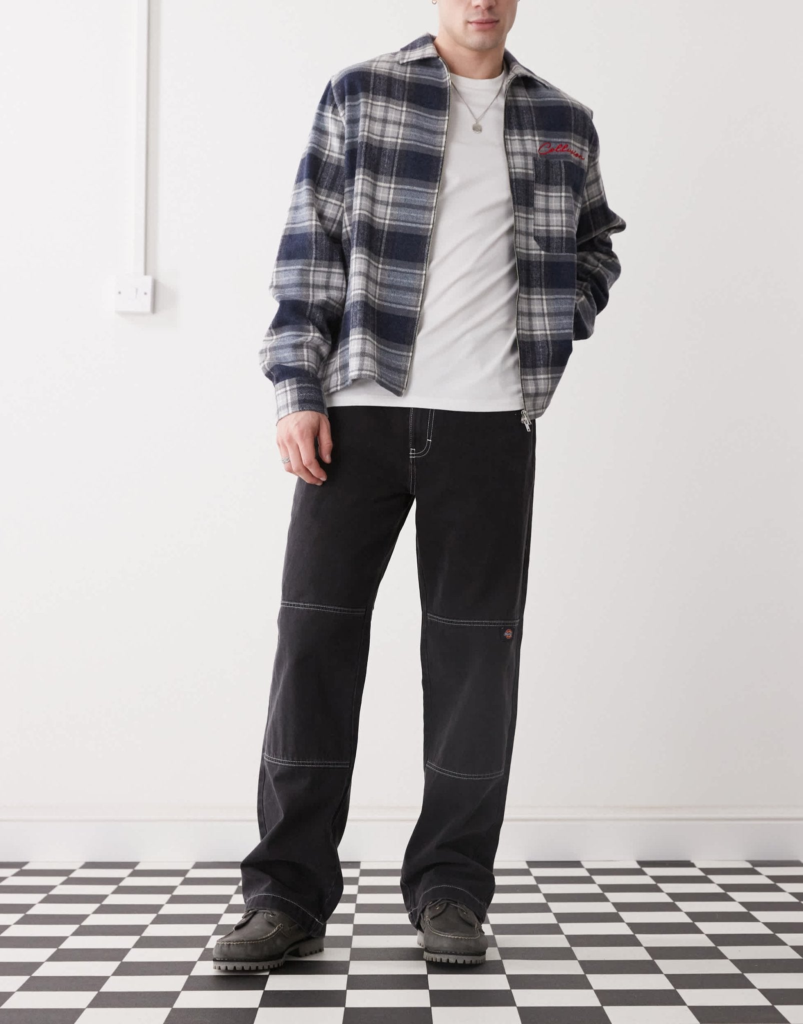 Dickies double knee baggy denim jeans in washed black - ASOS Sample Sale EU Store