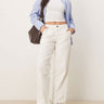 Dickies duck canvas trousers in washed off white