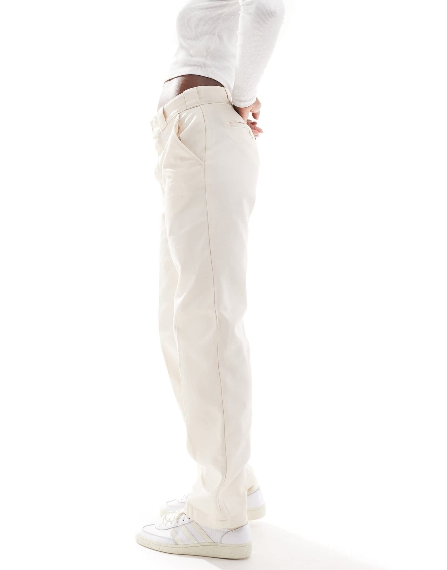 Dickies elizaville straight leg work trousers in white - ASOS Sample Sale EU Store