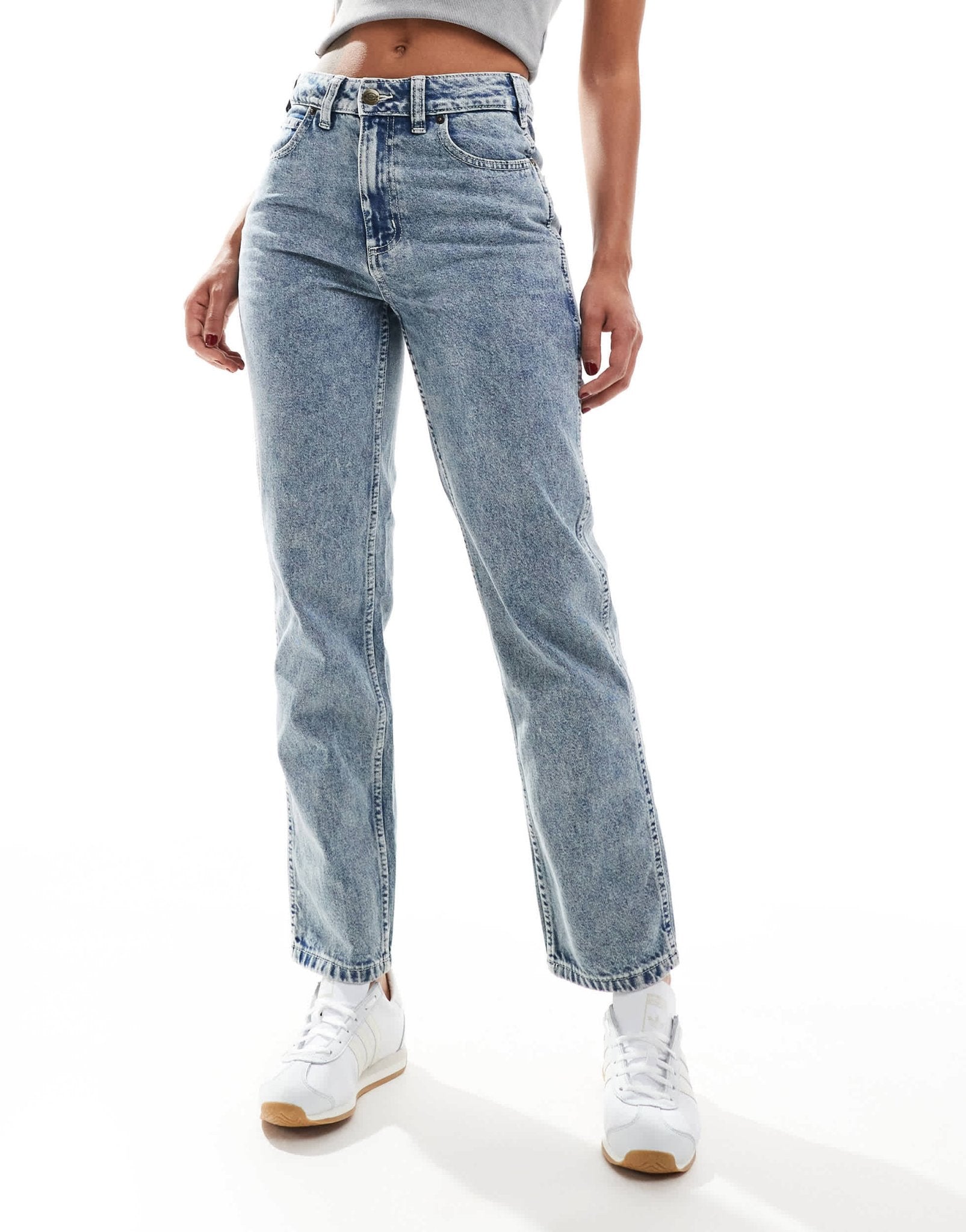Dickies ellendale straight fit denim jeans in blue marble wash - ASOS Sample Sale EU Store