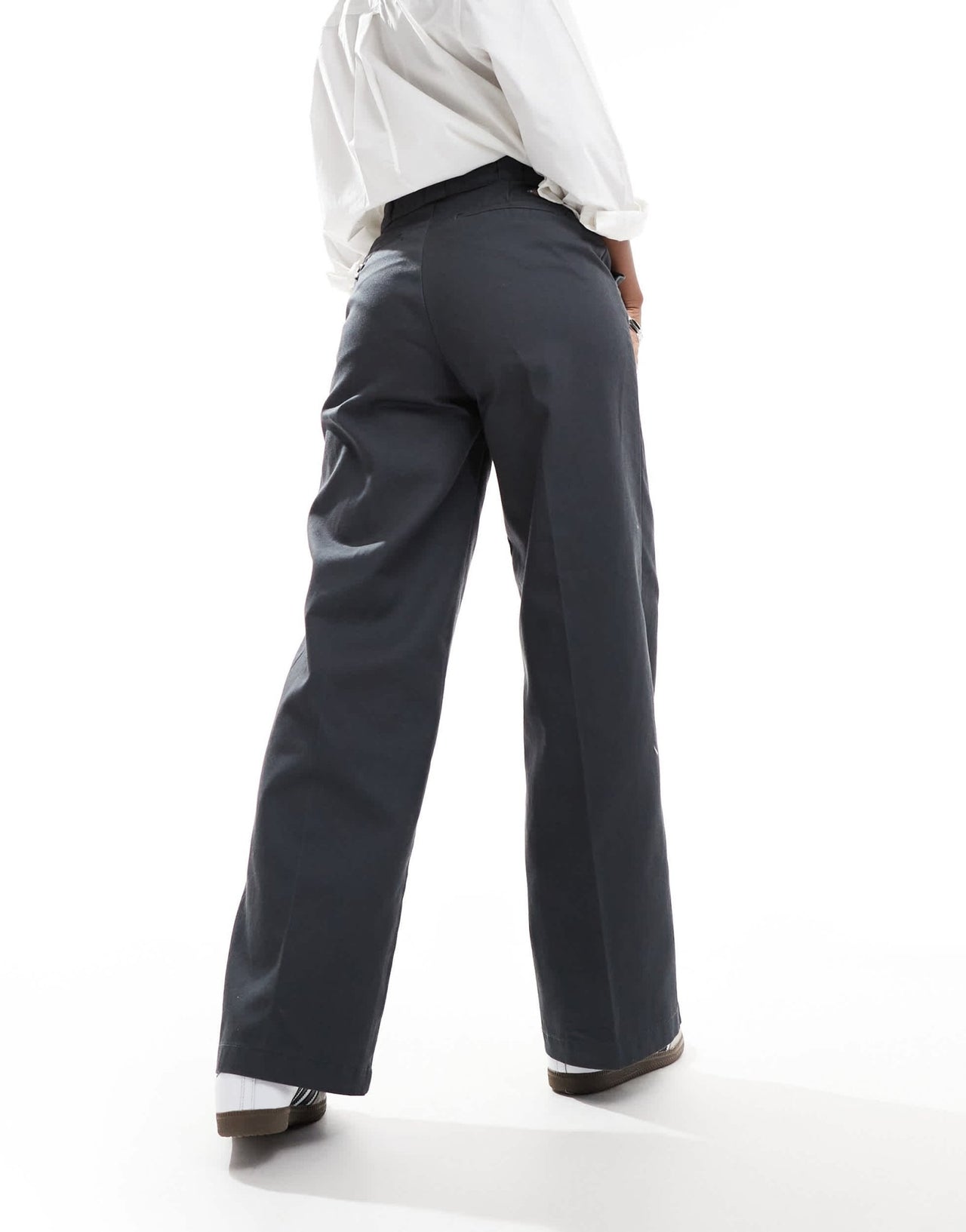 Dickies grove hill wide leg trousers in dark grey - exclusive to asos - ASOS Sample Sale EU Store