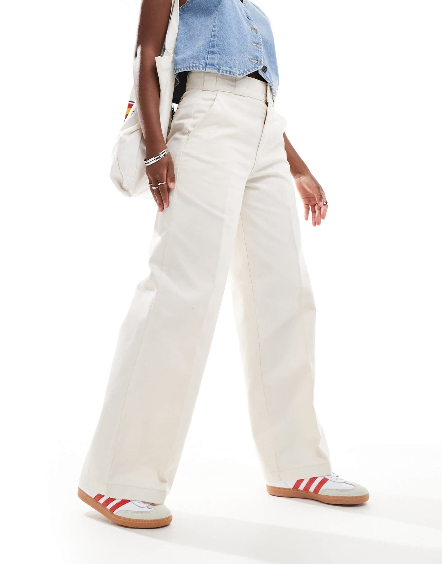 Dickies grove hill wide leg trousers in off white - exclusive to asos - ASOS Sample Sale EU Store