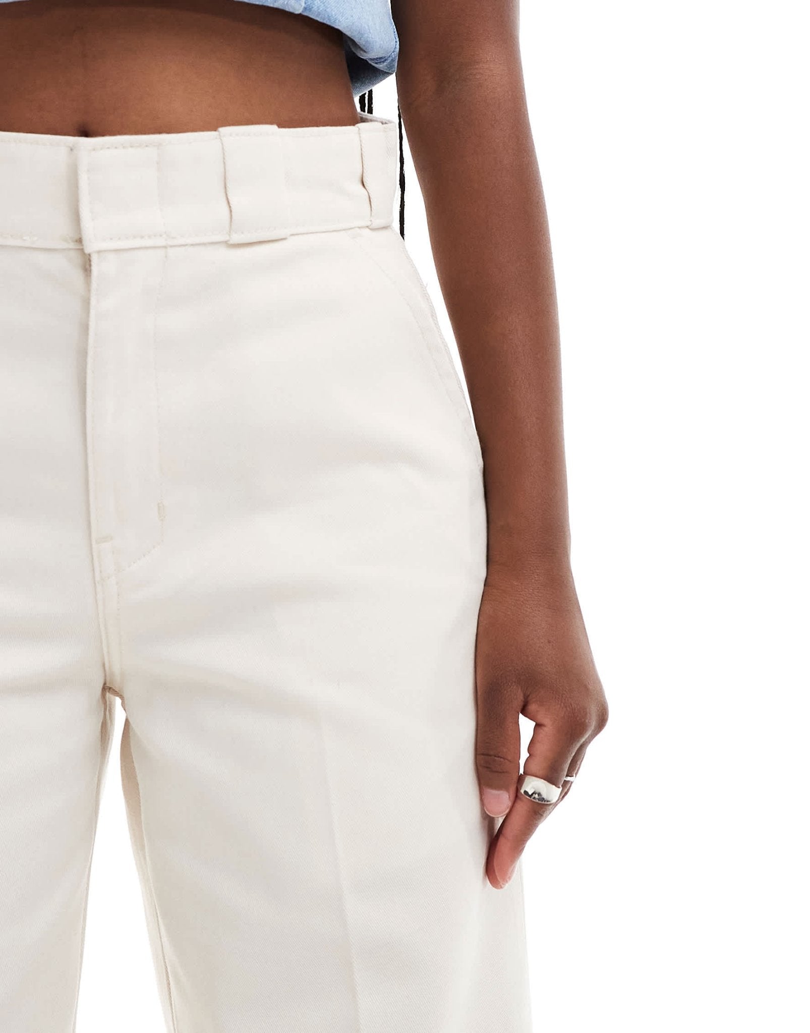 Dickies grove hill wide leg trousers in off white - exclusive to asos - ASOS Sample Sale EU Store