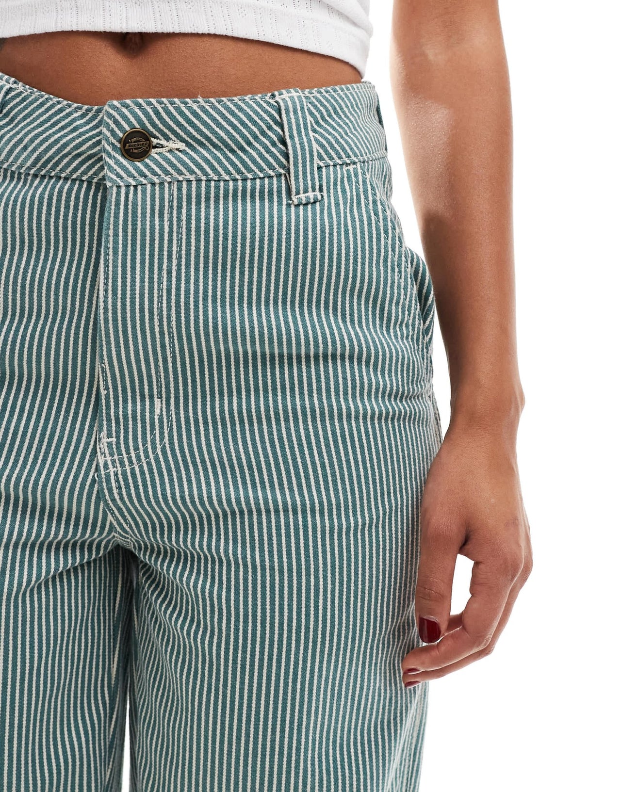 Dickies hickory striped trousers in dark green - ASOS Sample Sale EU Store