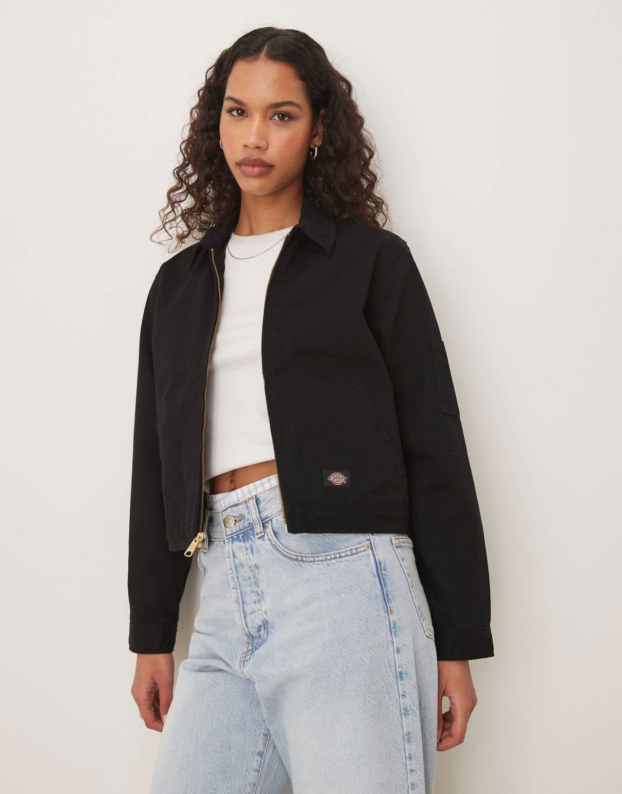 Dickies lined cropped eisenhower jacket in black - ASOS Sample Sale EU Store