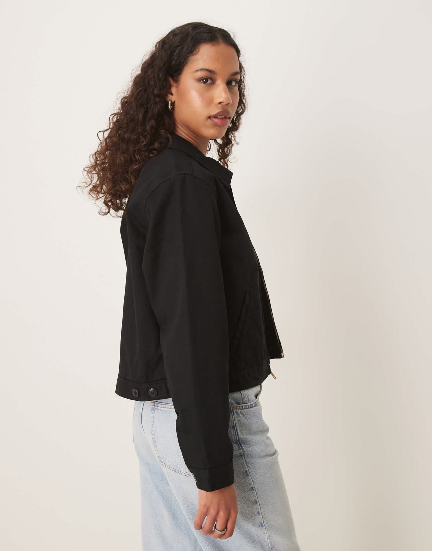 Dickies lined cropped eisenhower jacket in black - ASOS Sample Sale EU Store