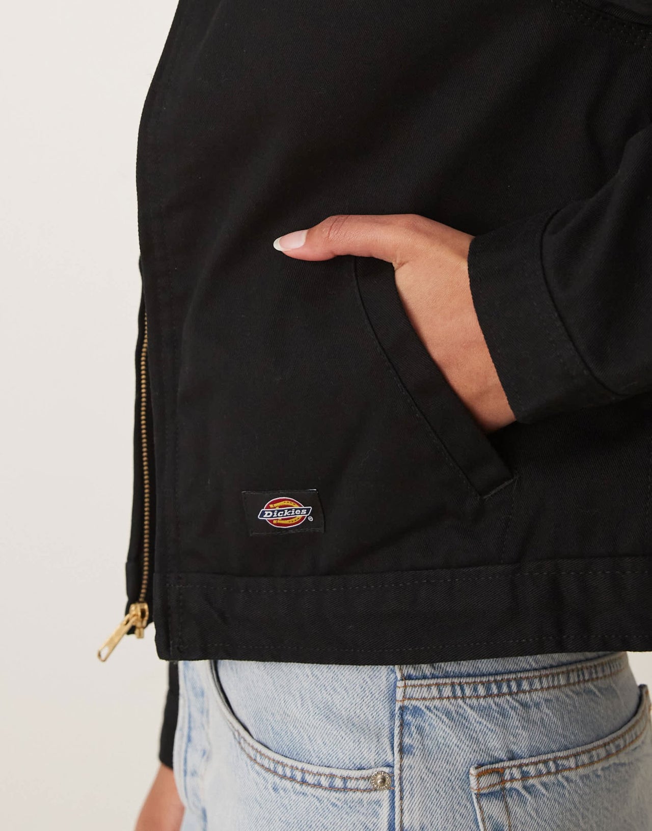Dickies lined cropped eisenhower jacket in black - ASOS Sample Sale EU Store