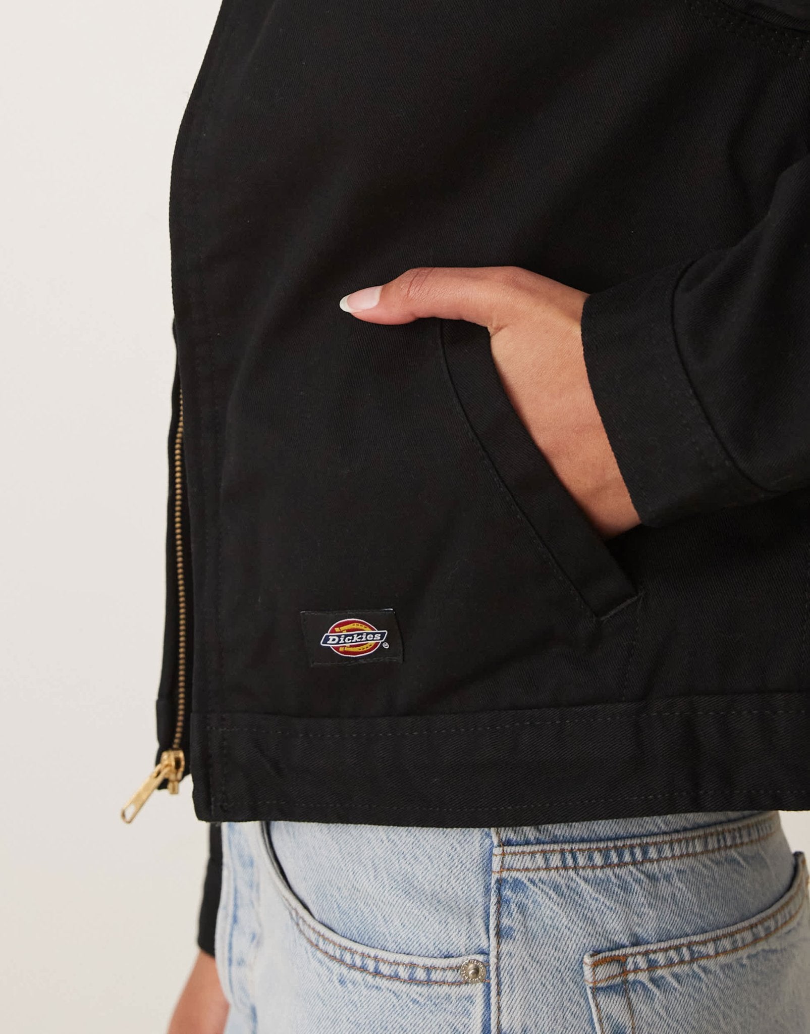 Dickies lined cropped eisenhower jacket in black - ASOS Sample Sale EU Store