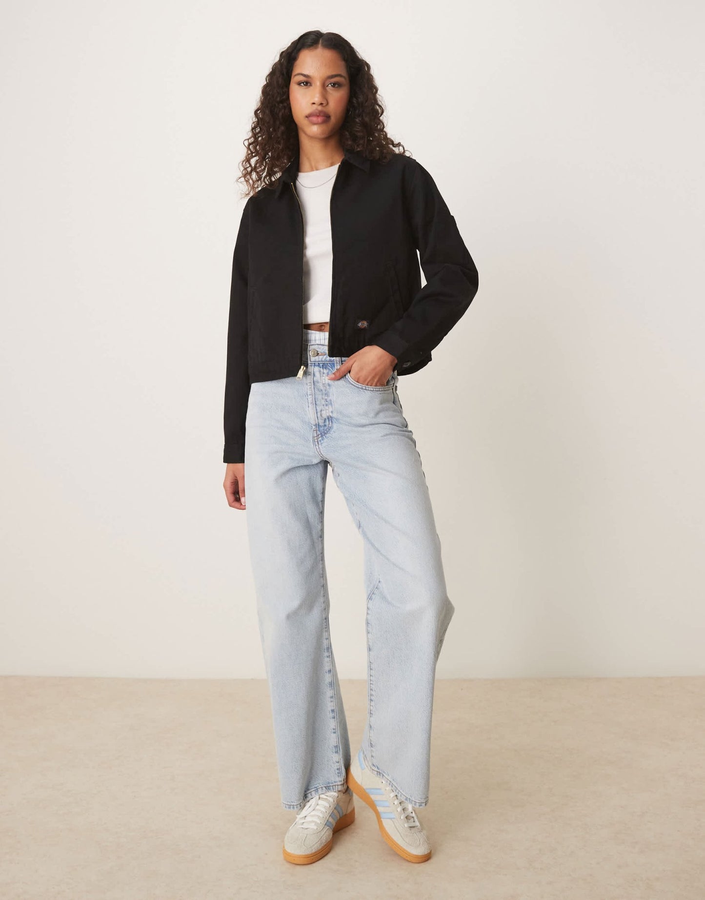 Dickies lined cropped eisenhower jacket in black - ASOS Sample Sale EU Store