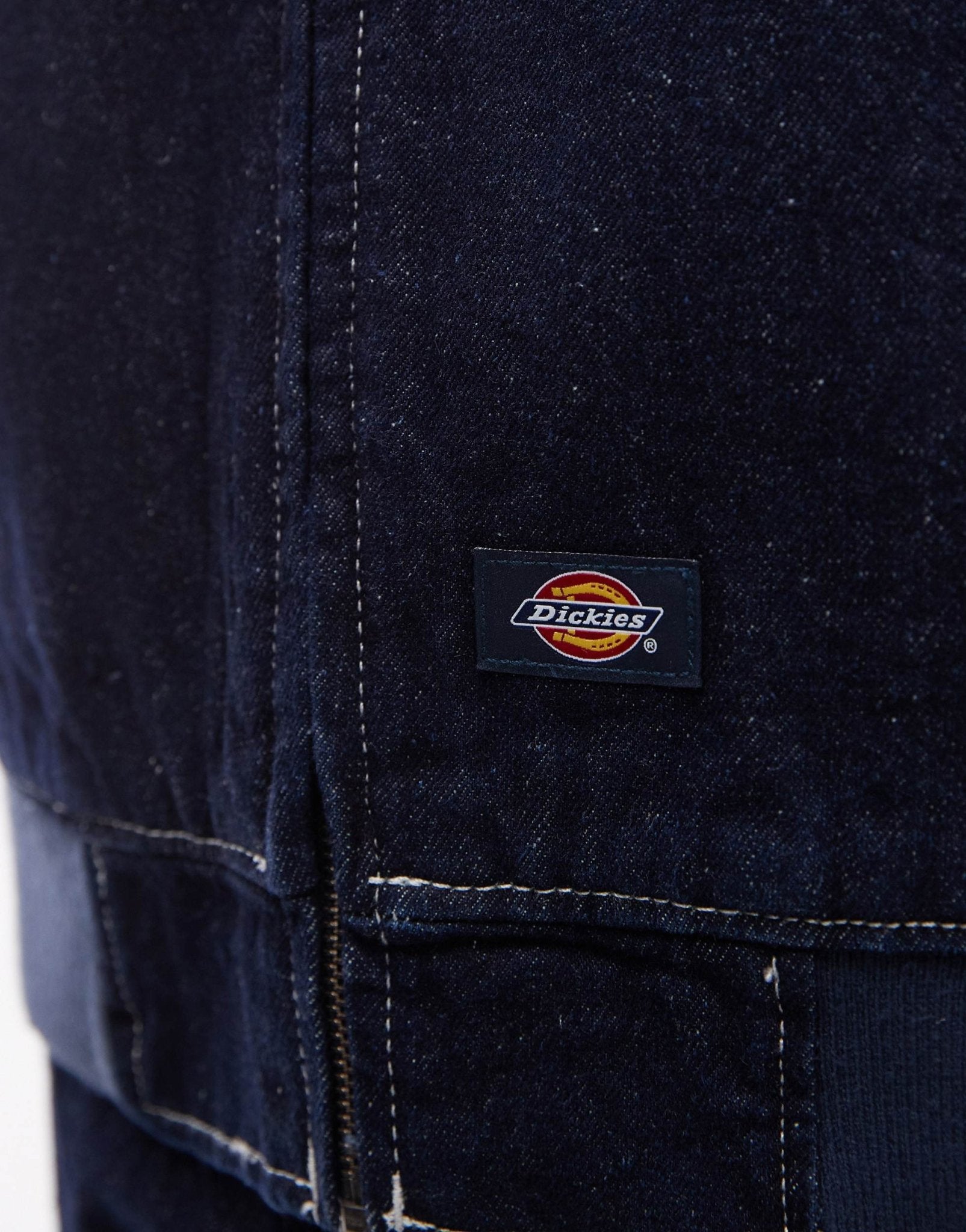 Dickies Loose Wave hooded denim jacket in rinsed dark blue - ASOS Sample Sale EU Store