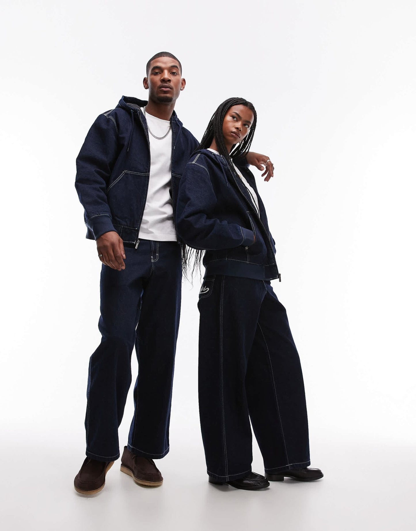 Dickies Loose Wave hooded denim jacket in rinsed dark blue - ASOS Sample Sale EU Store