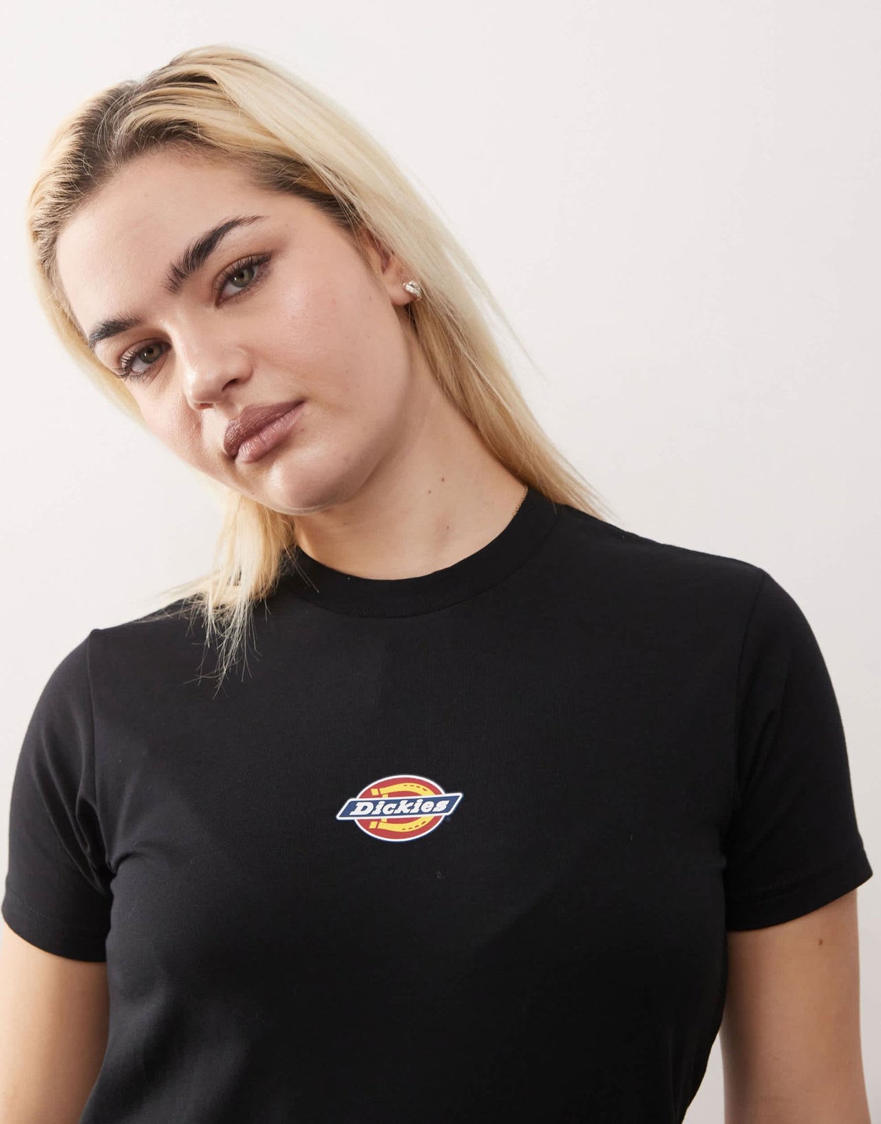 Dickies maple valley long line baby tee in black - ASOS Sample Sale EU Store