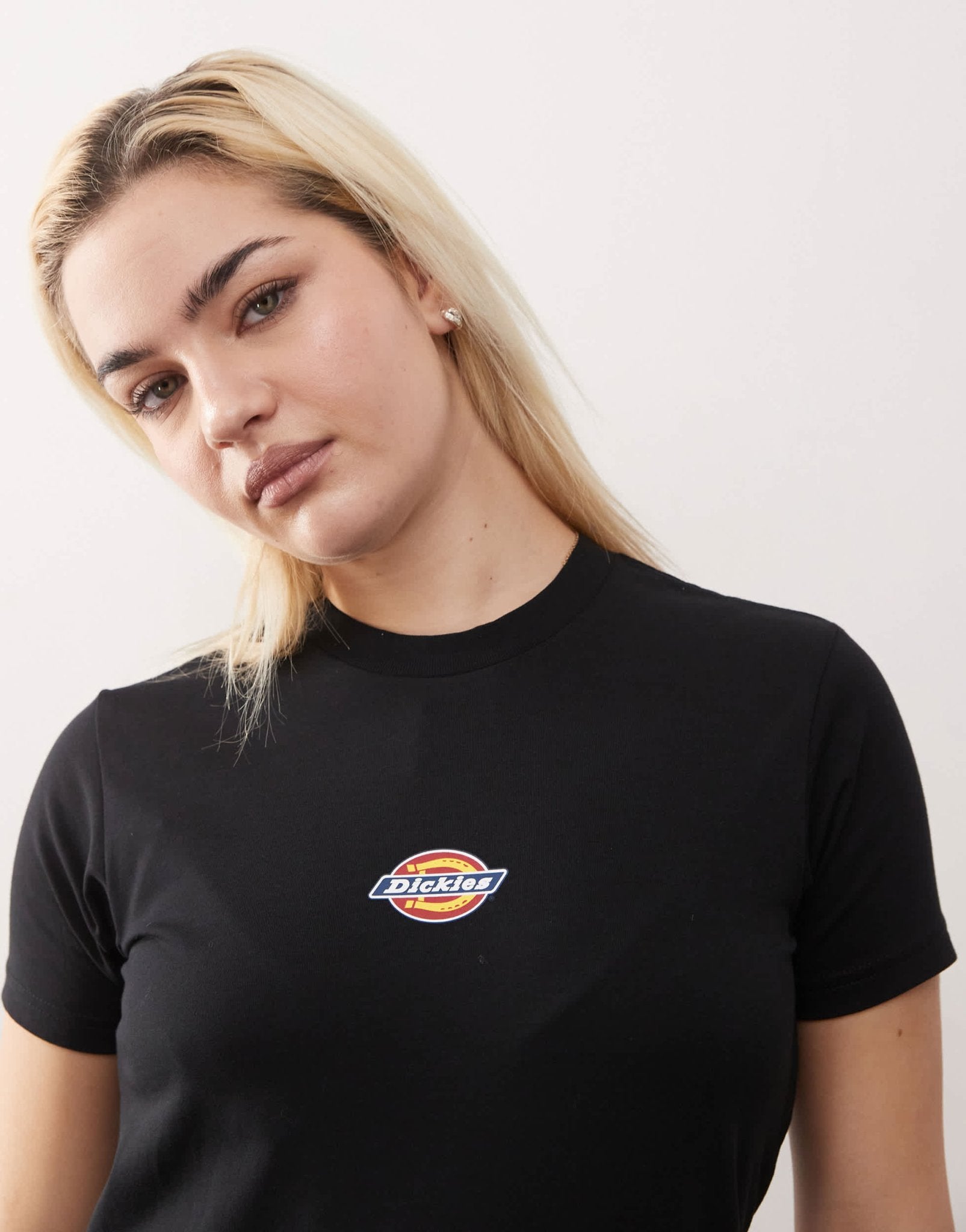 Dickies maple valley long line baby tee in black - ASOS Sample Sale EU Store