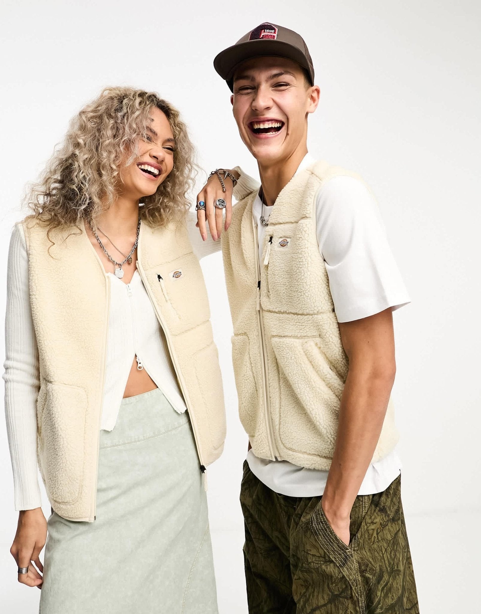 Dickies mount hope borg fleece vest in stone - ASOS Sample Sale EU Store