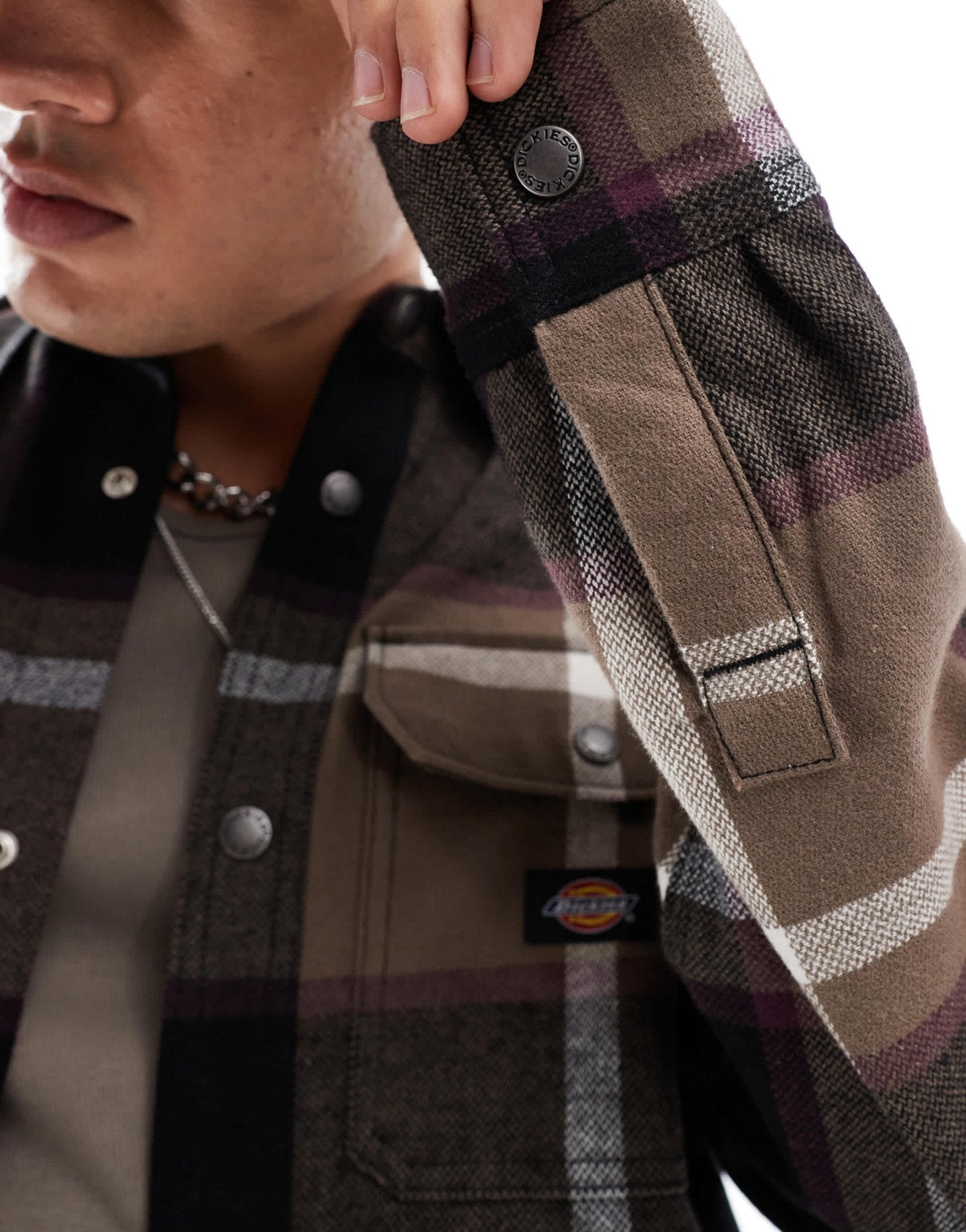 Dickies nimmons large check shirt in dark brown multi - ASOS Sample Sale EU Store