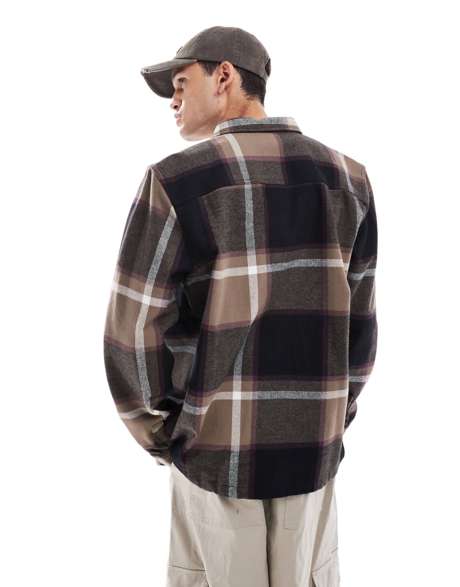 Dickies nimmons large check shirt in dark brown multi - ASOS Sample Sale EU Store