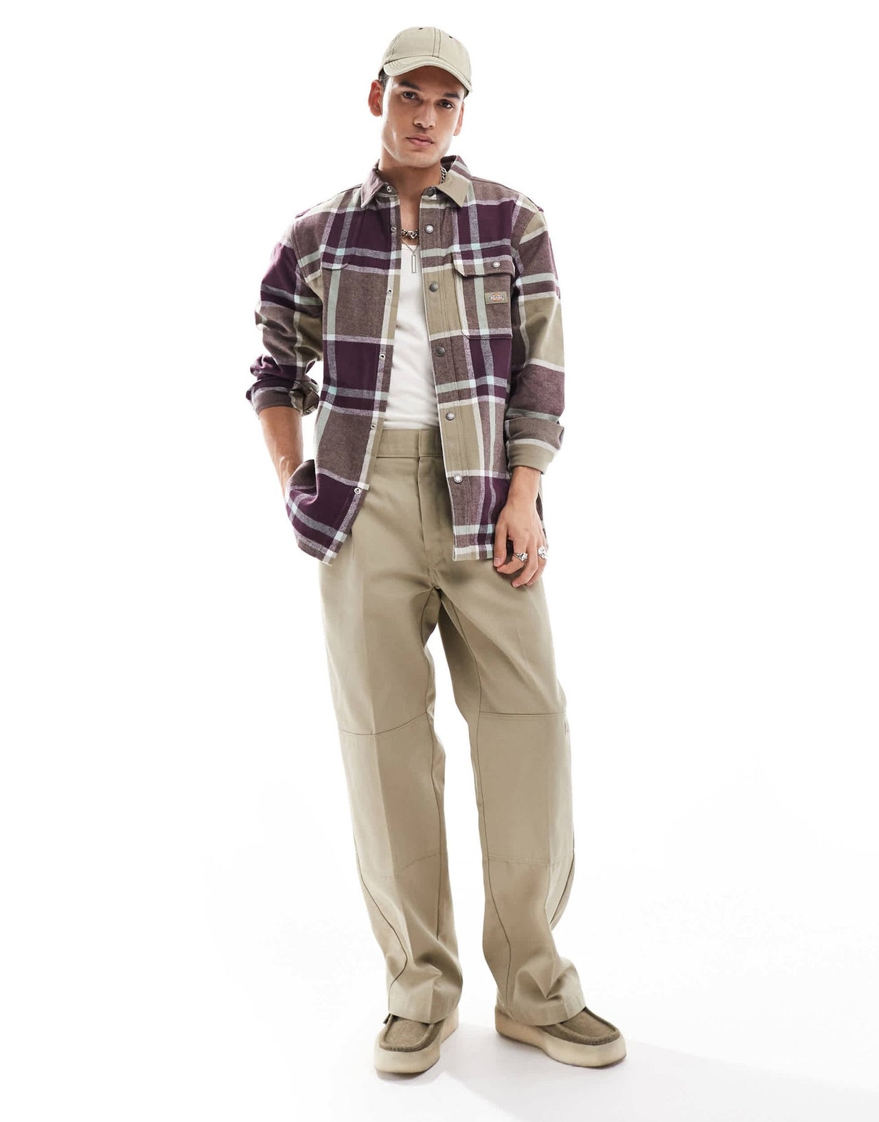 Dickies nimmons large check shirt in green multi - ASOS Sample Sale EU Store