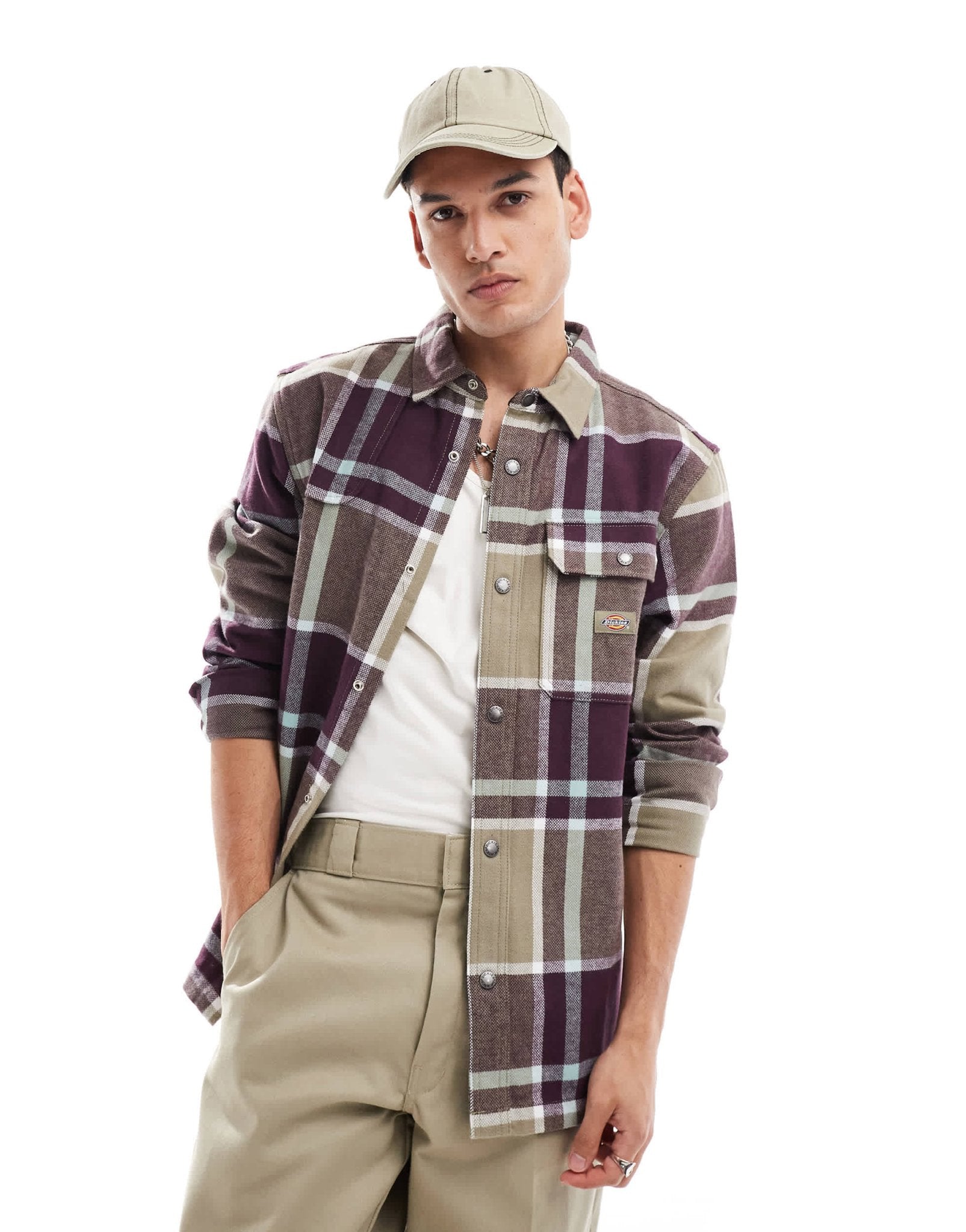 Dickies nimmons large check shirt in green multi - ASOS Sample Sale EU Store