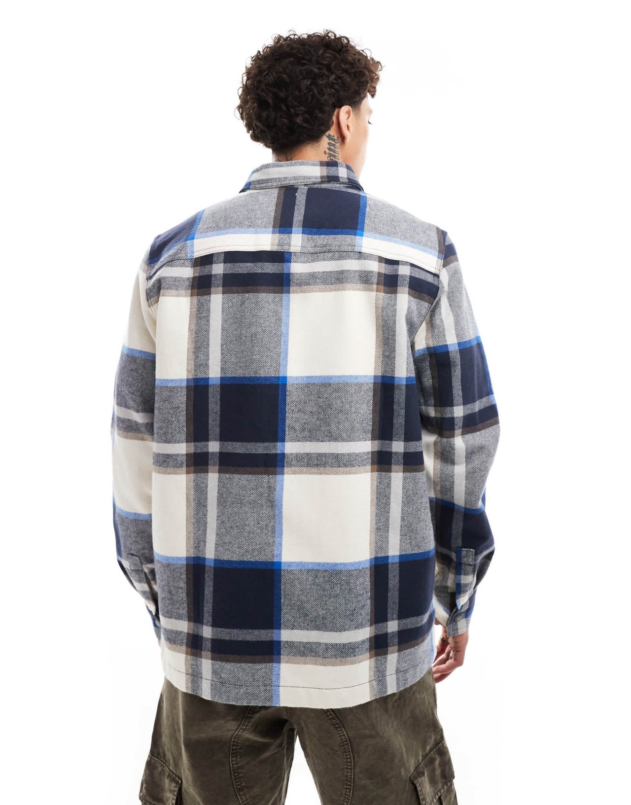 Dickies nimmons large check shirt in off white and grey multi - ASOS Sample Sale EU Store