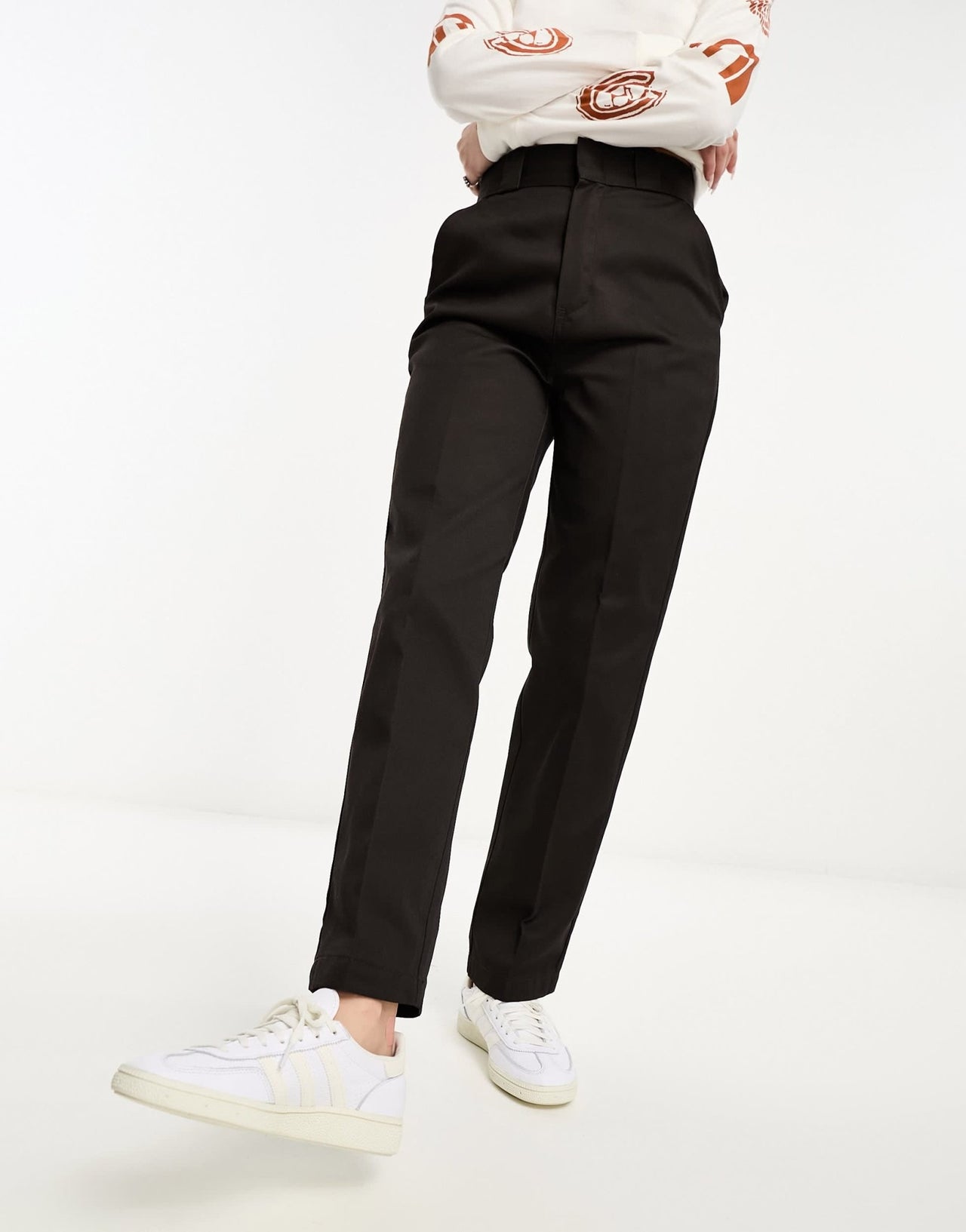 Dickies phoenix cropped trousers in dark brown - ASOS Sample Sale EU Store