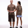 Dickies pizza graphic back print t-shirt in brown- exclusive to ASOS