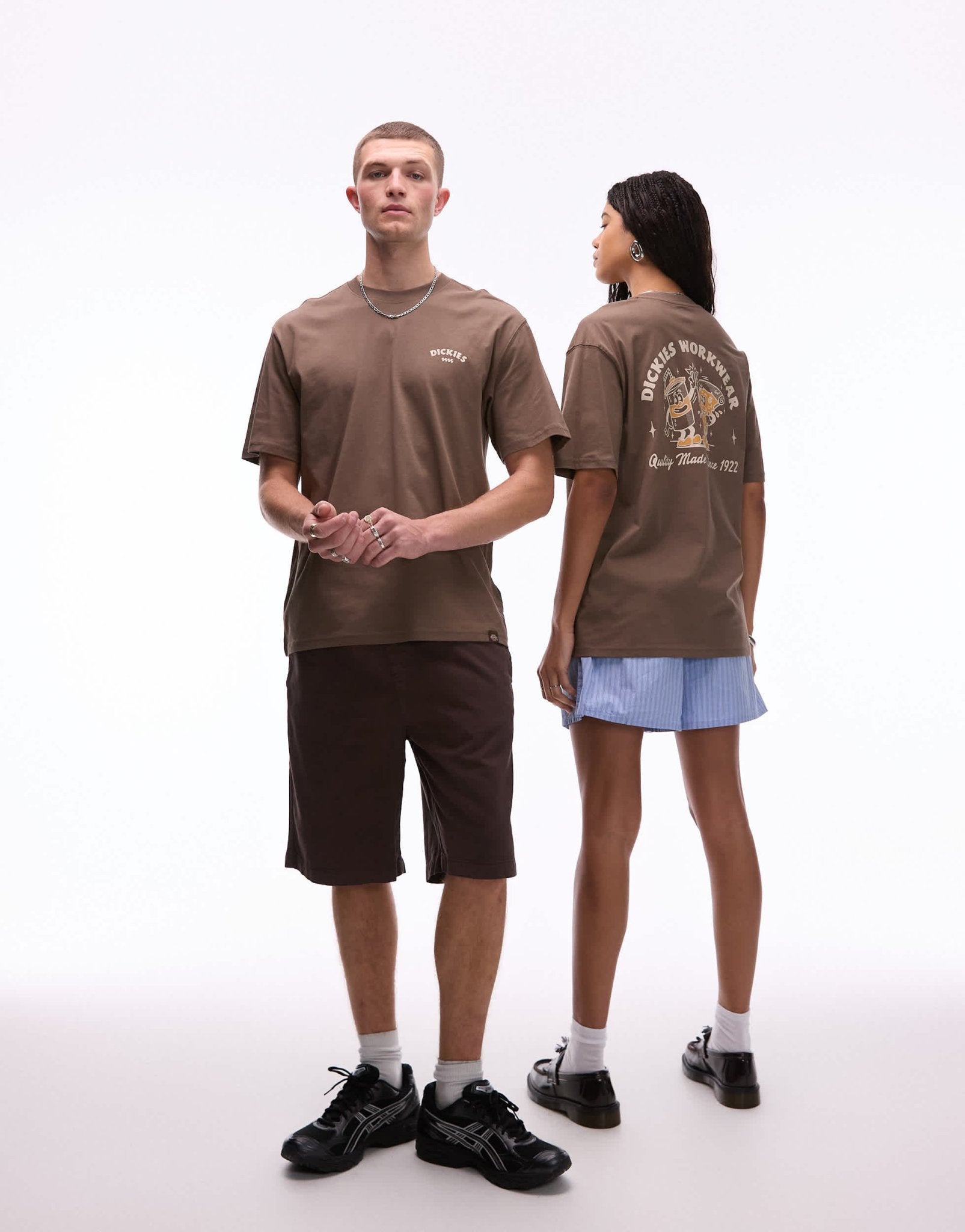 Dickies pizza graphic back print t-shirt in brown - exclusive to ASOS - ASOS Sample Sale EU Store