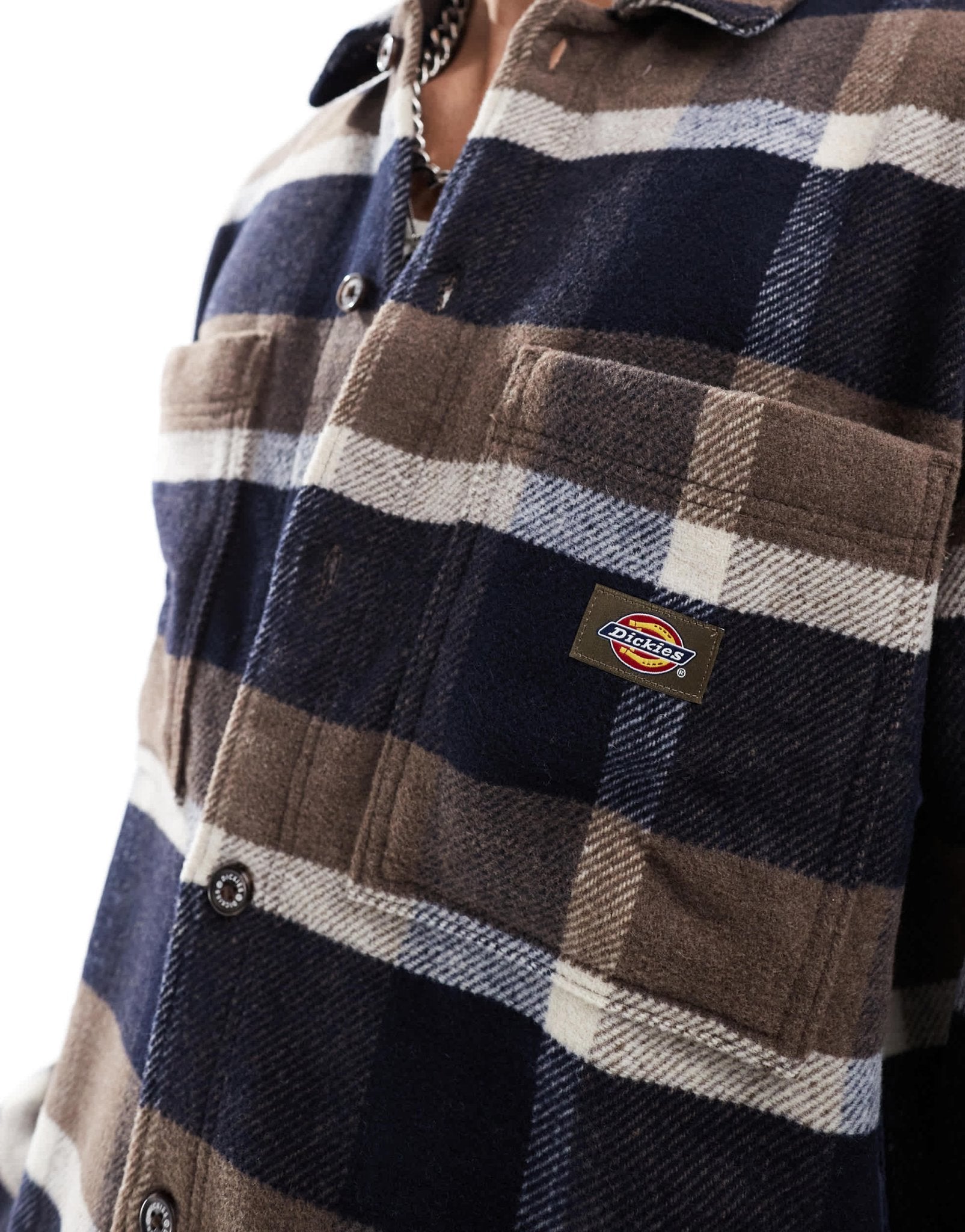 Dickies plaid coaling shirt in brown multi - ASOS Sample Sale EU Store