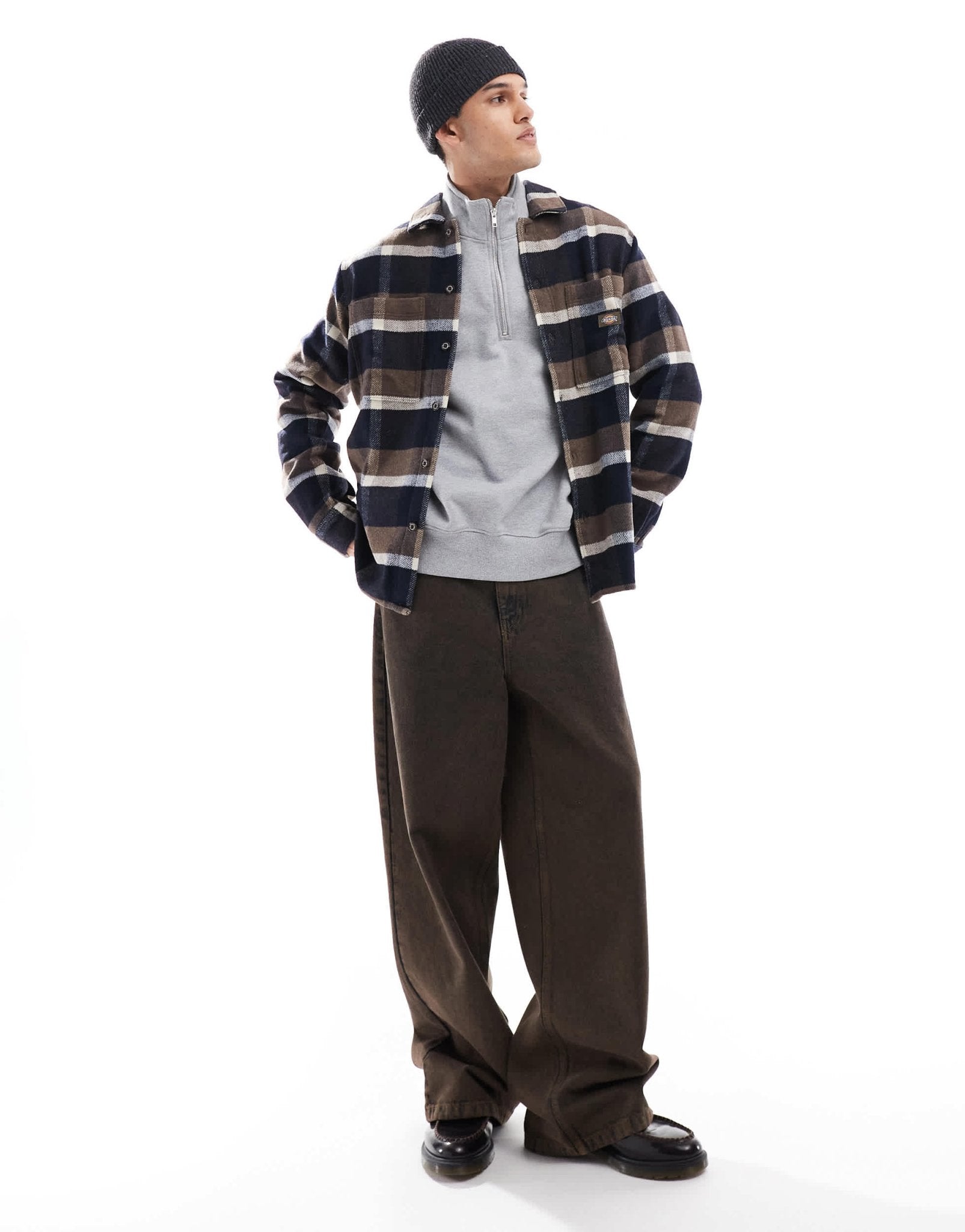 Dickies plaid coaling shirt in brown multi - ASOS Sample Sale EU Store