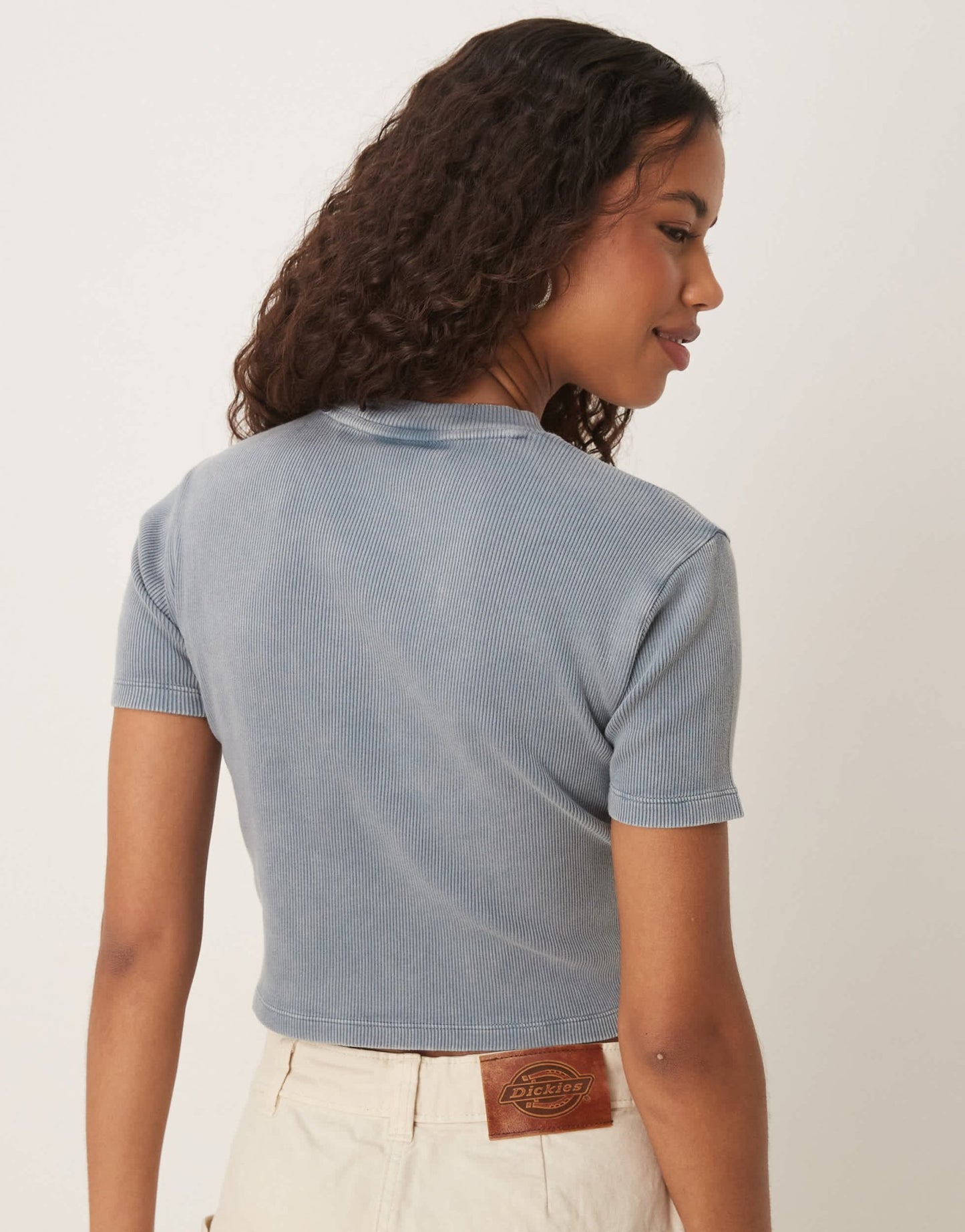 Dickies plentywood baby tee in washed blue - ASOS Sample Sale EU Store