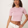 Dickies plentywood baby tee in washed pink