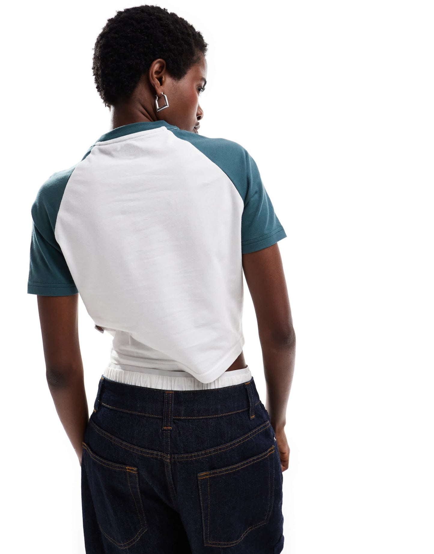 Dickies sodaville short sleeve cropped t-shirt in dark green and white - exclusive to asos - ASOS Sample Sale EU Store