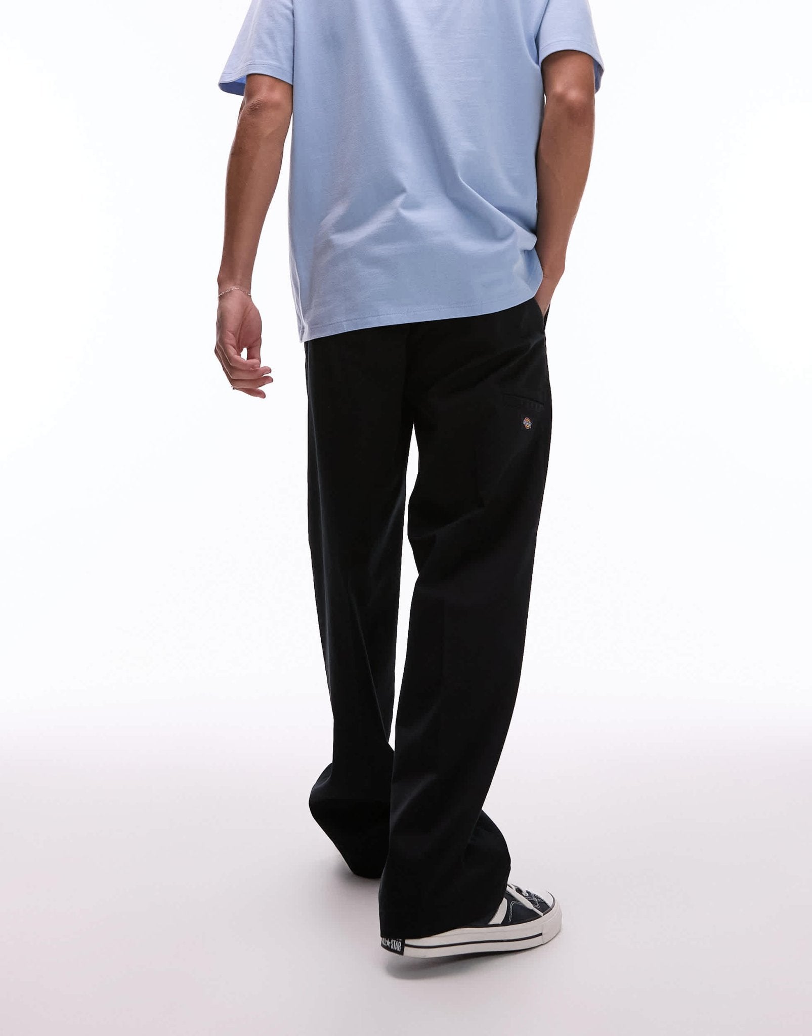 Dickies unionville pleated wide leg work trousers in black - ASOS Sample Sale EU Store