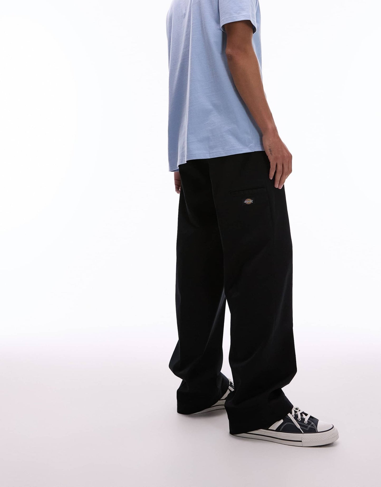 Dickies unionville pleated wide leg work trousers in black - ASOS Sample Sale EU Store