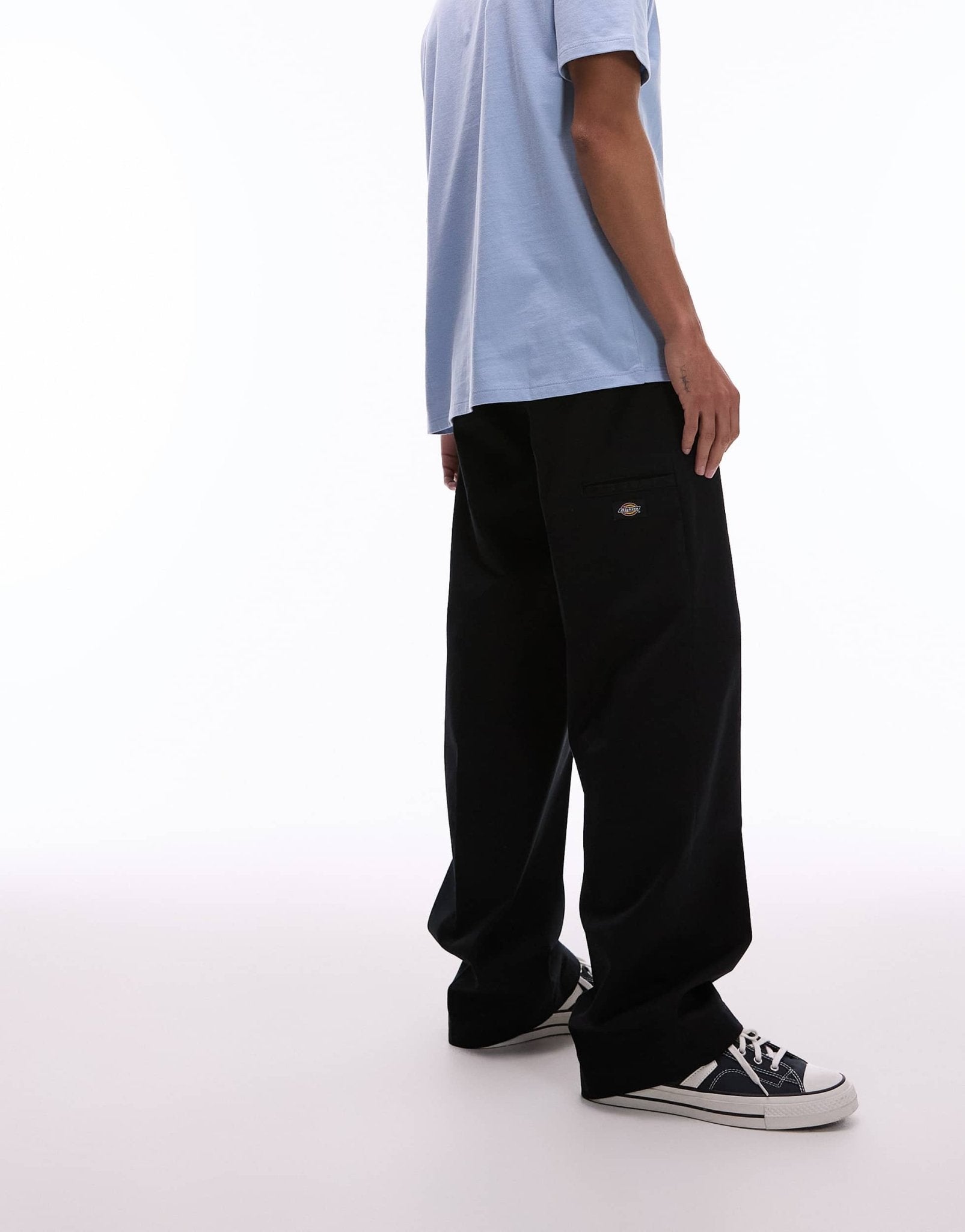 Dickies unionville pleated wide leg work trousers in black - ASOS Sample Sale EU Store