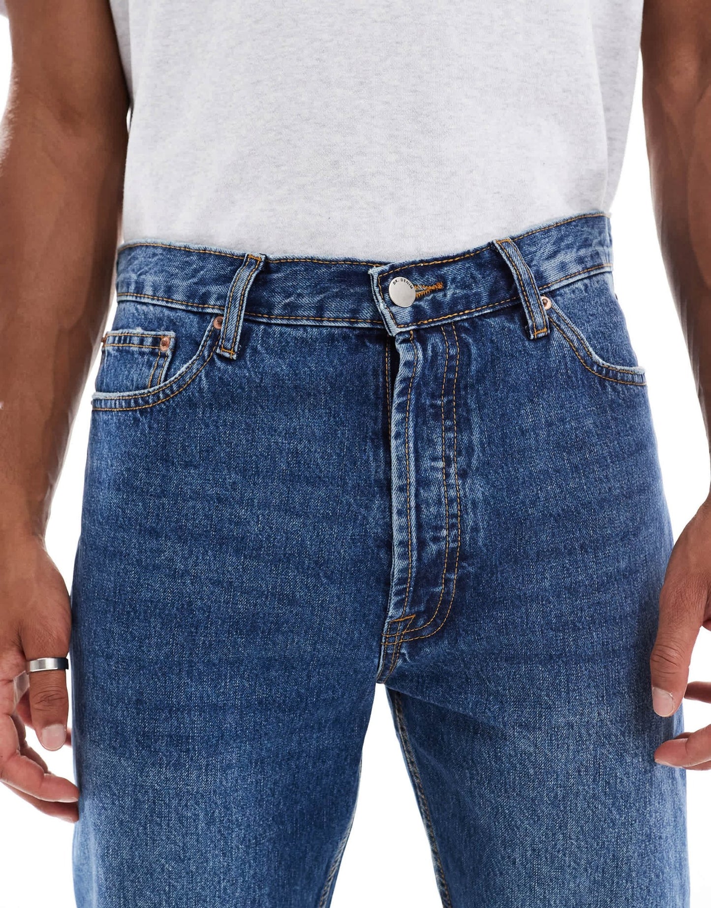 Dr Denim Dash regular fit straight leg in stray mid used - ASOS Sample Sale EU Store