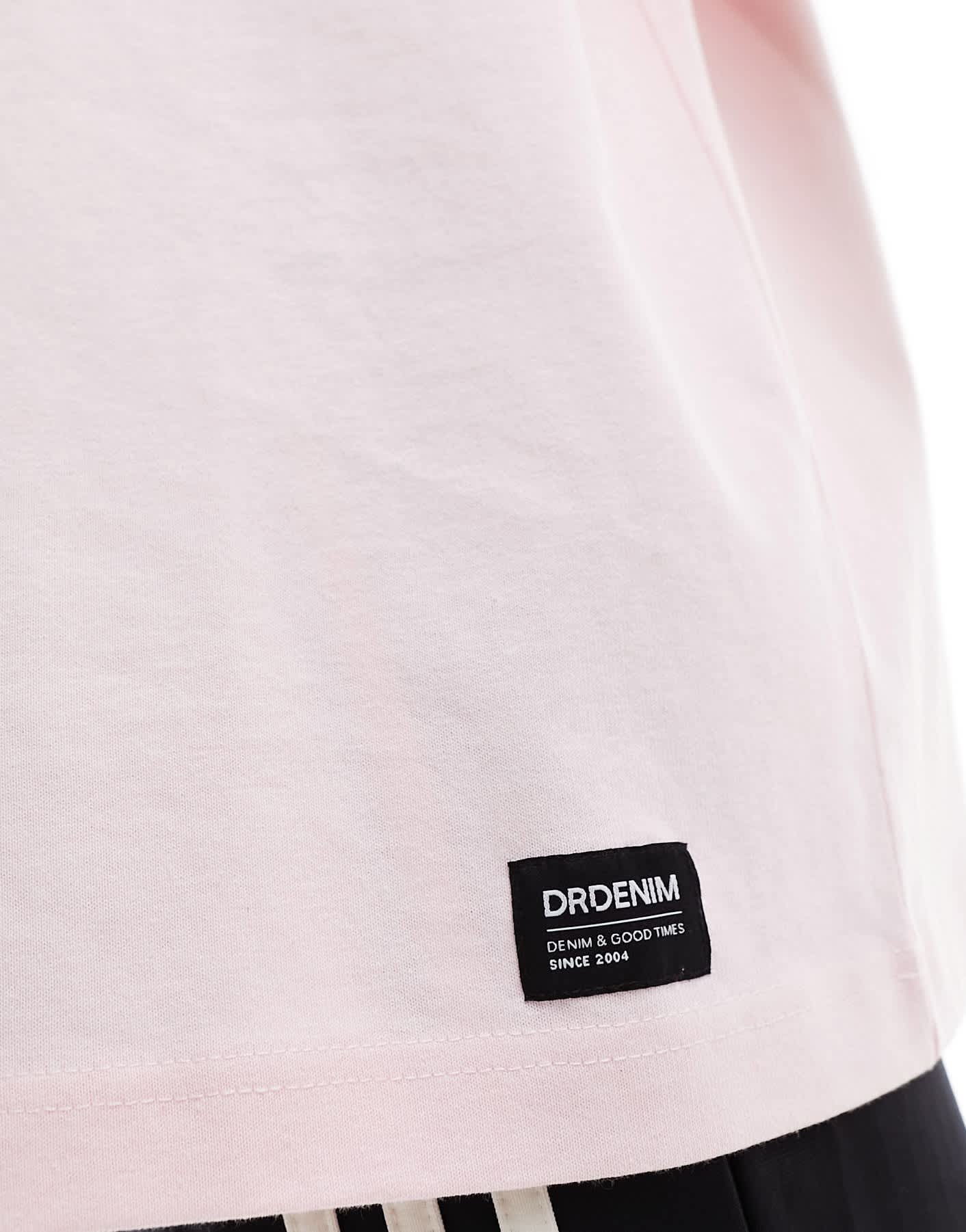 Dr Denim Rylie oversized fit t-shirt in soft pink - ASOS Sample Sale EU Store
