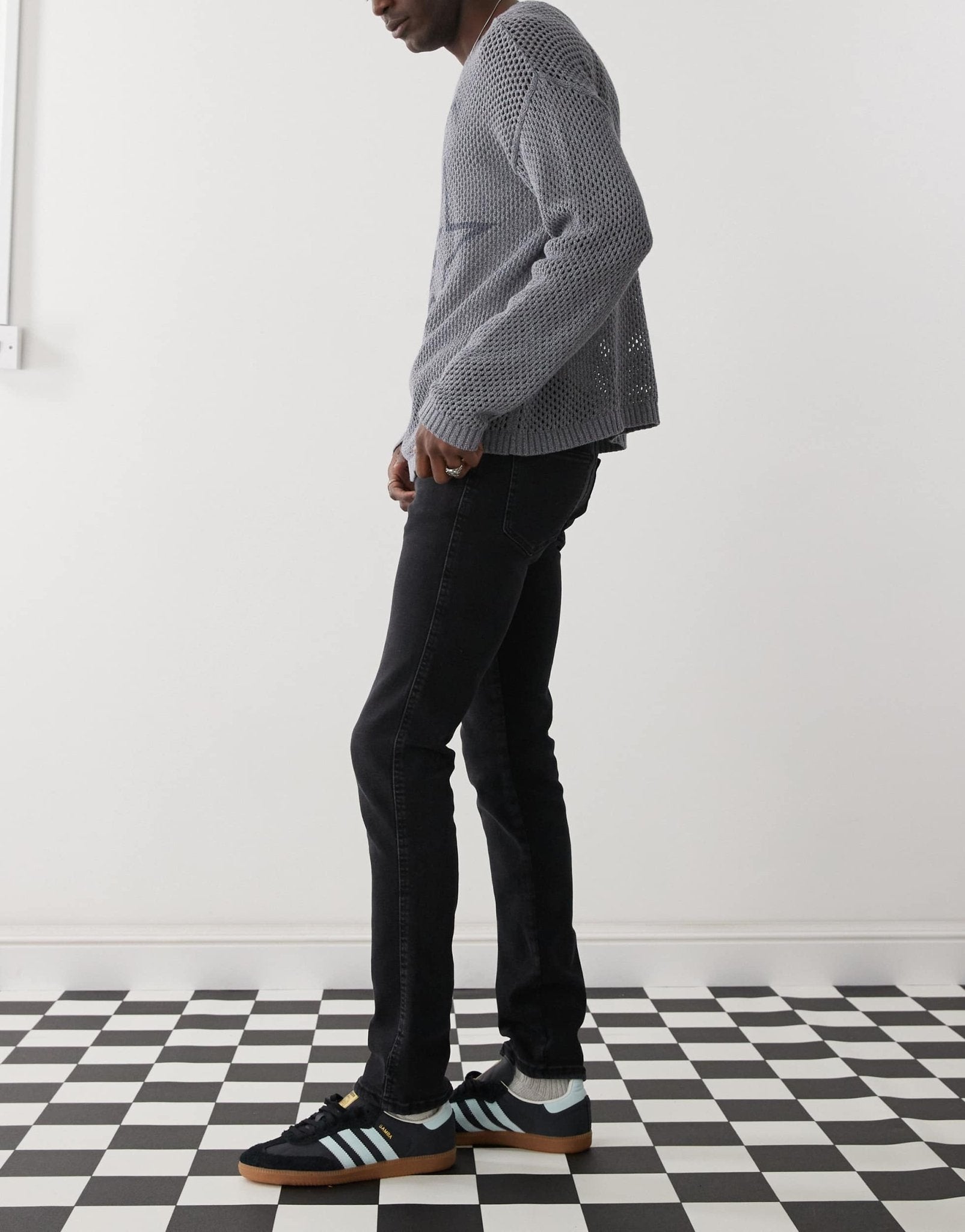 Dr Denim Snap mid waist slim fit jeans in black mist wash - ASOS Sample Sale EU Store