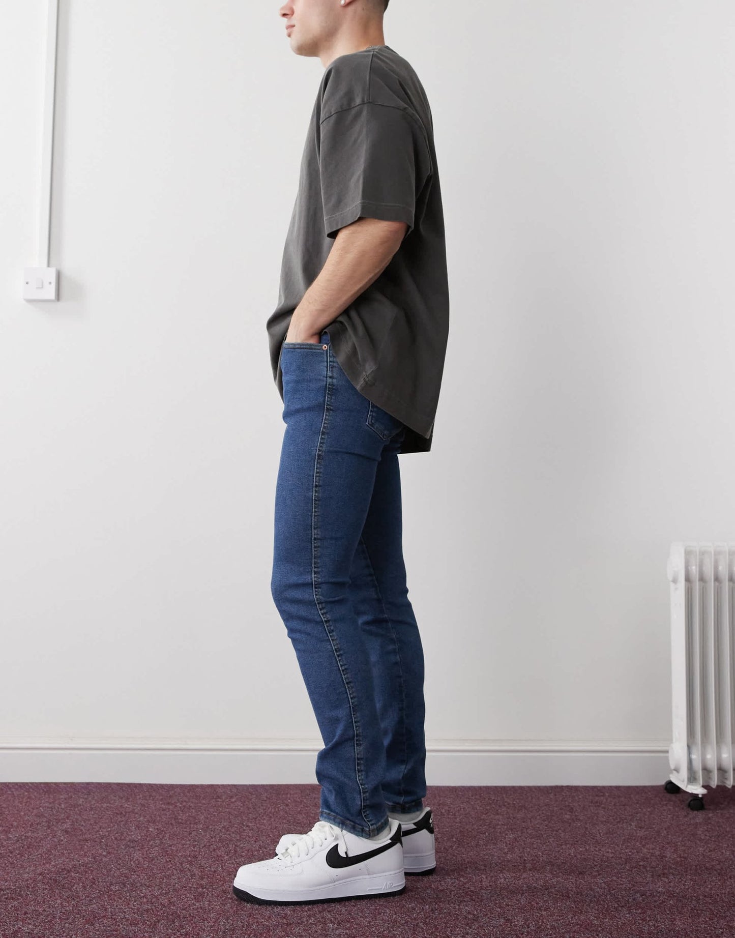 Dr Denim Snap mid waist slim skinny fit jeans in cape dark plain wash - ASOS Sample Sale EU Store