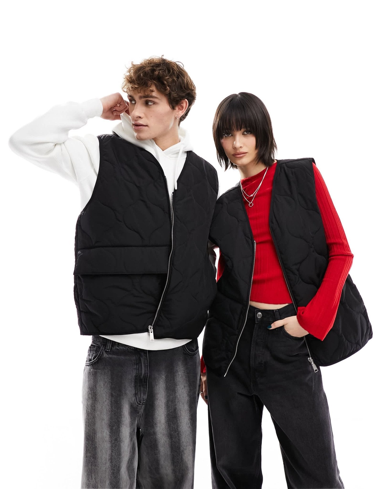 Dr Denim unisex quilted gilet in black - ASOS Sample Sale EU Store