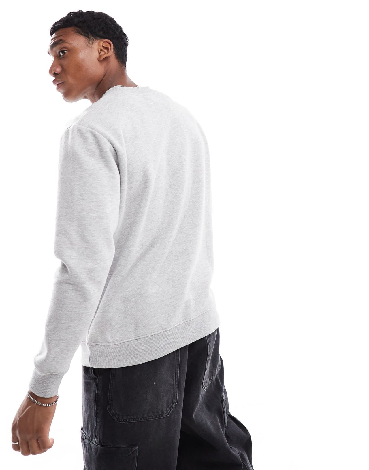 DTT crew neck sweatshirt & jogger tracksuit set in light grey marl - ASOS Sample Sale EU Store