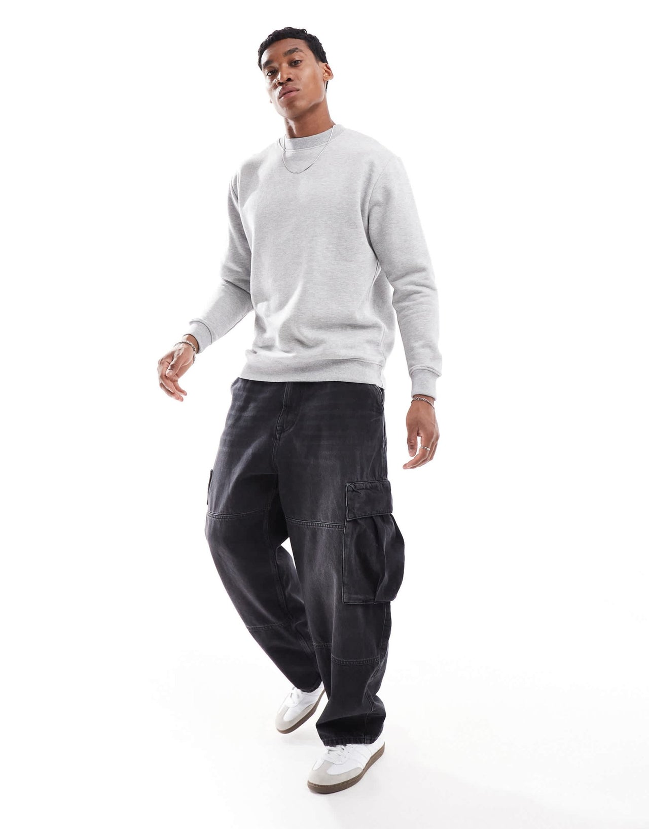 DTT crew neck sweatshirt & jogger tracksuit set in light grey marl - ASOS Sample Sale EU Store