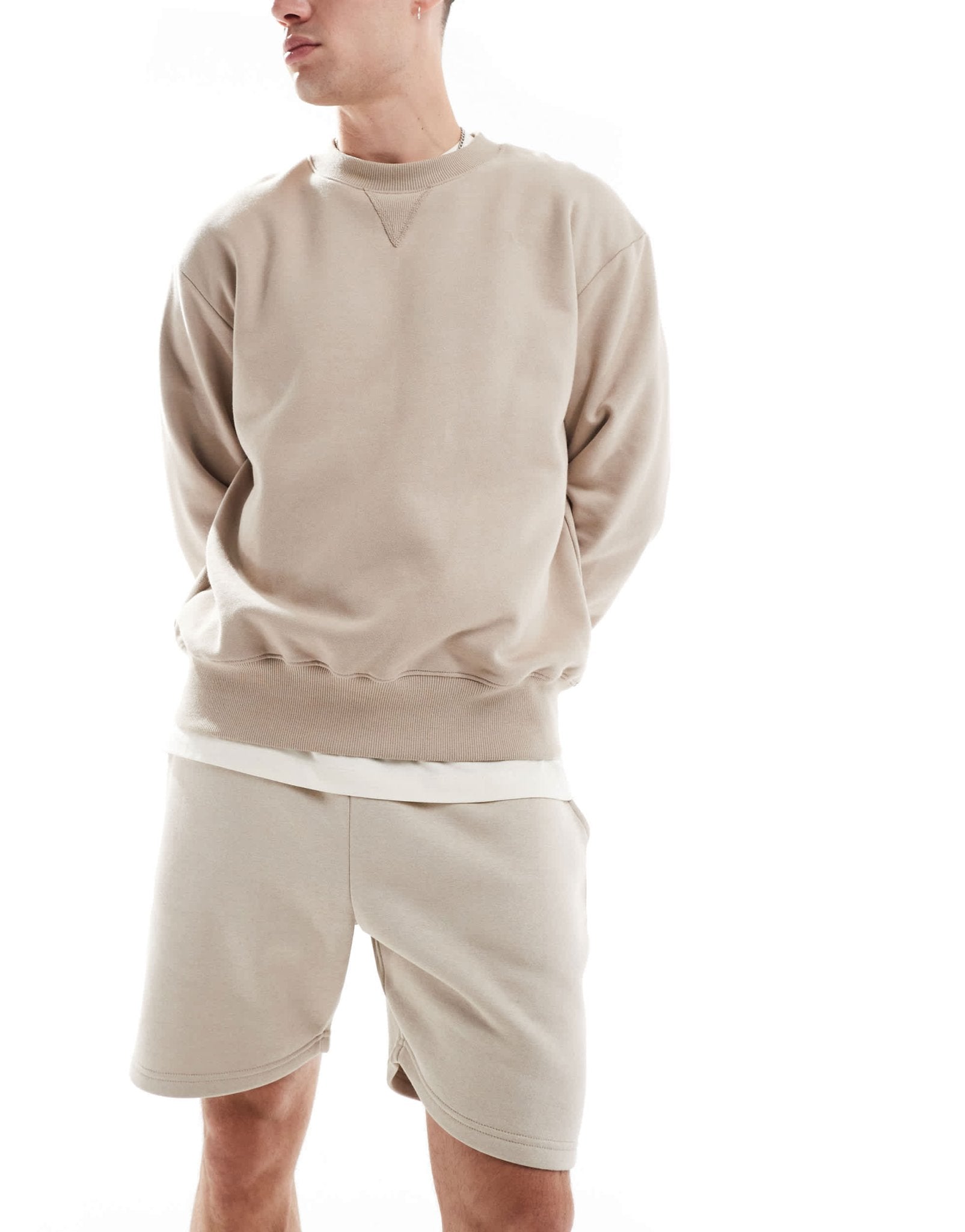 DTT jersey shorts in stone - ASOS Sample Sale EU Store