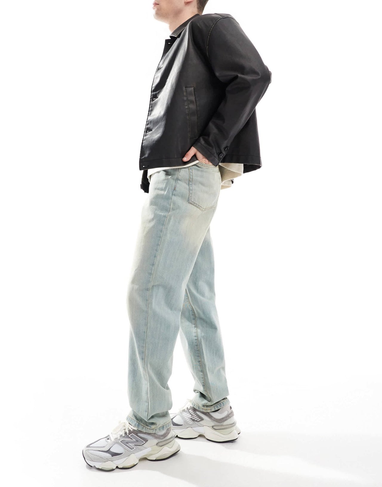 DTT rigid baggy fit jeans in light blue vintage tint - ASOS Sample Sale EU Store