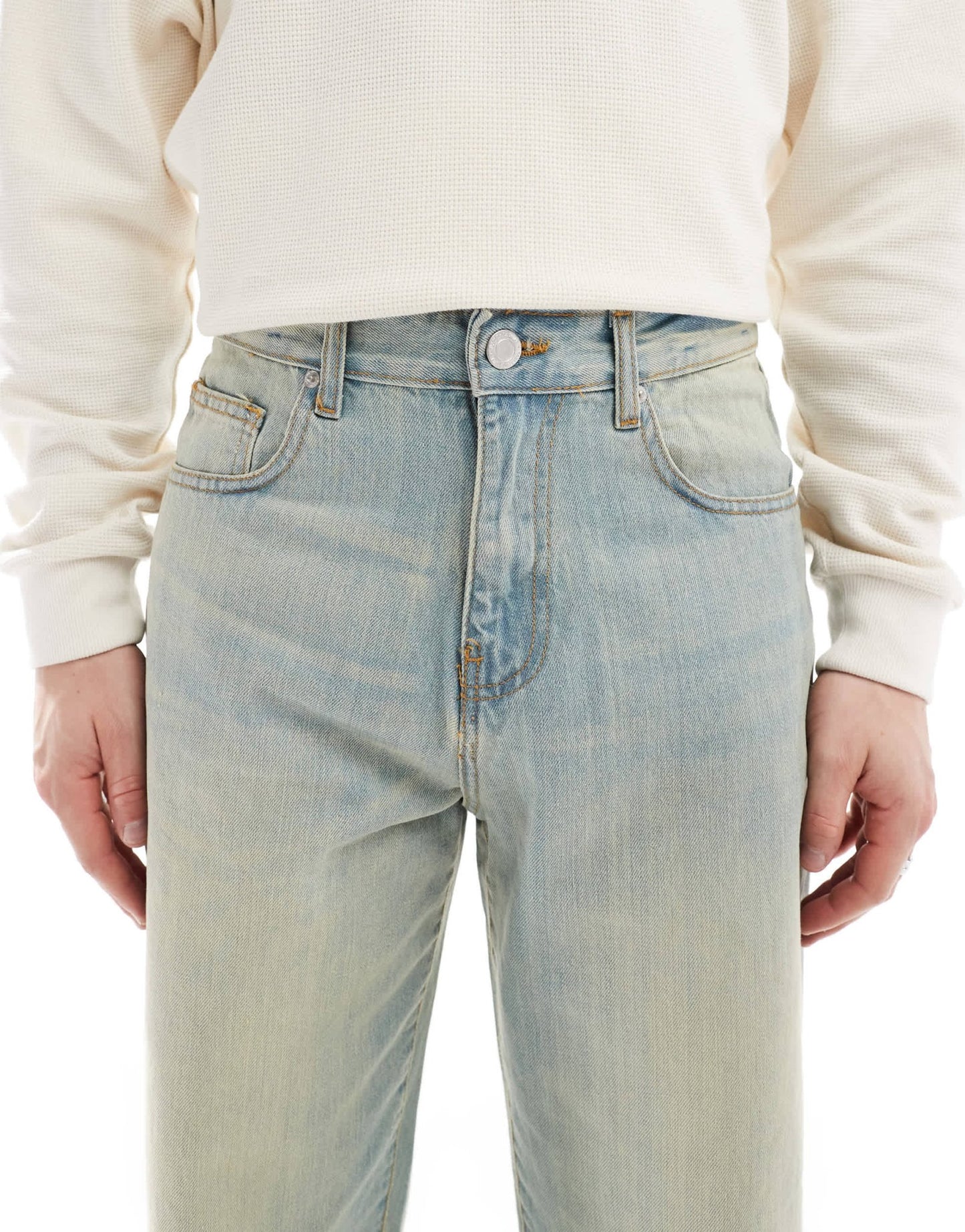 DTT rigid baggy fit jeans in light blue vintage tint - ASOS Sample Sale EU Store