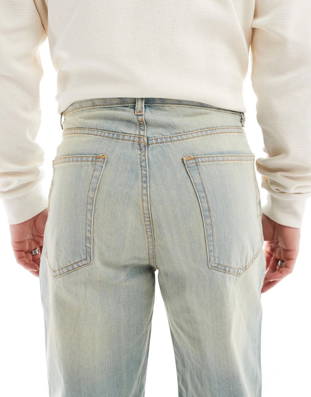 DTT rigid baggy fit jeans in light blue vintage tint - ASOS Sample Sale EU Store